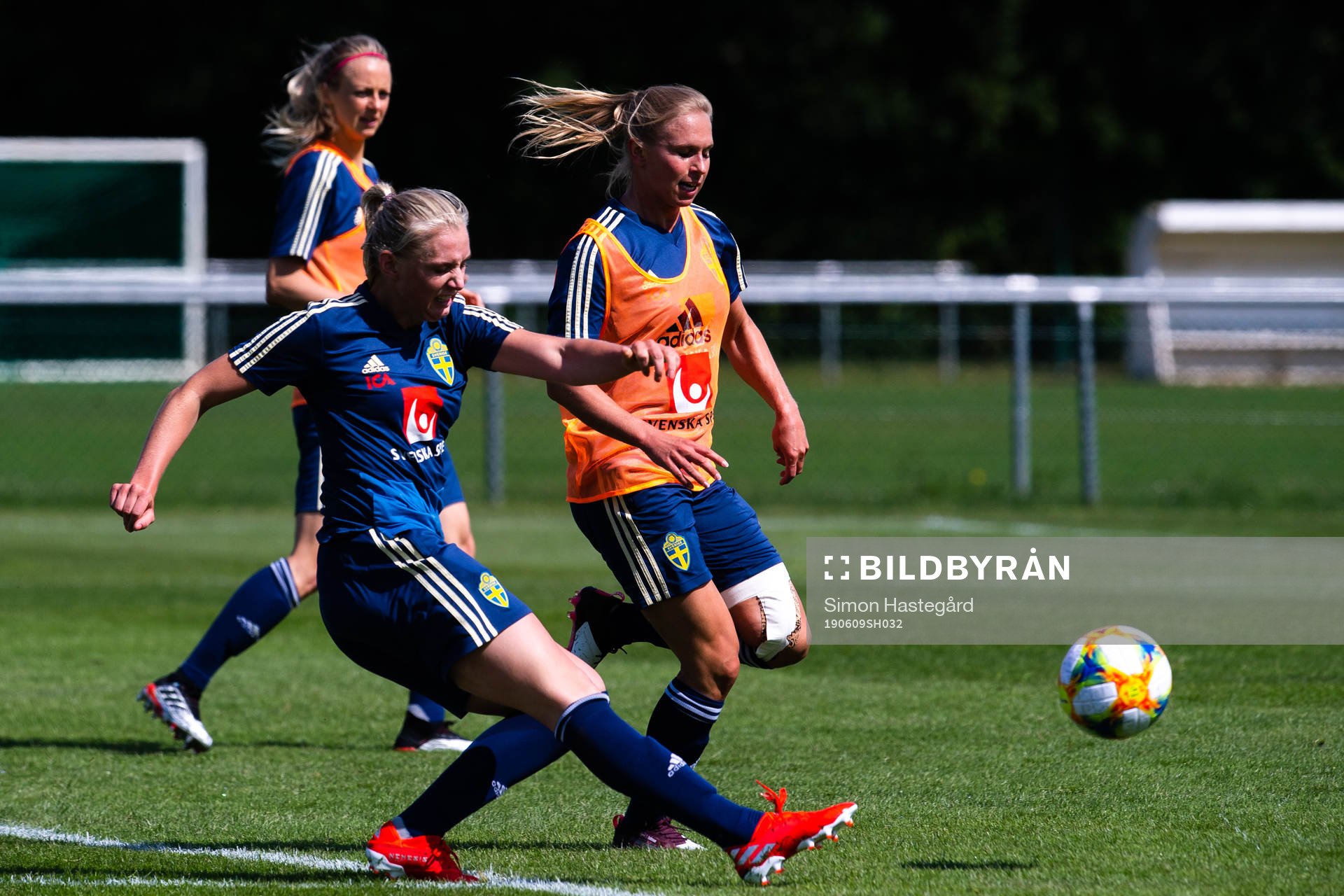 Stina Blackstenius and Jonna Andersson of Swedish national