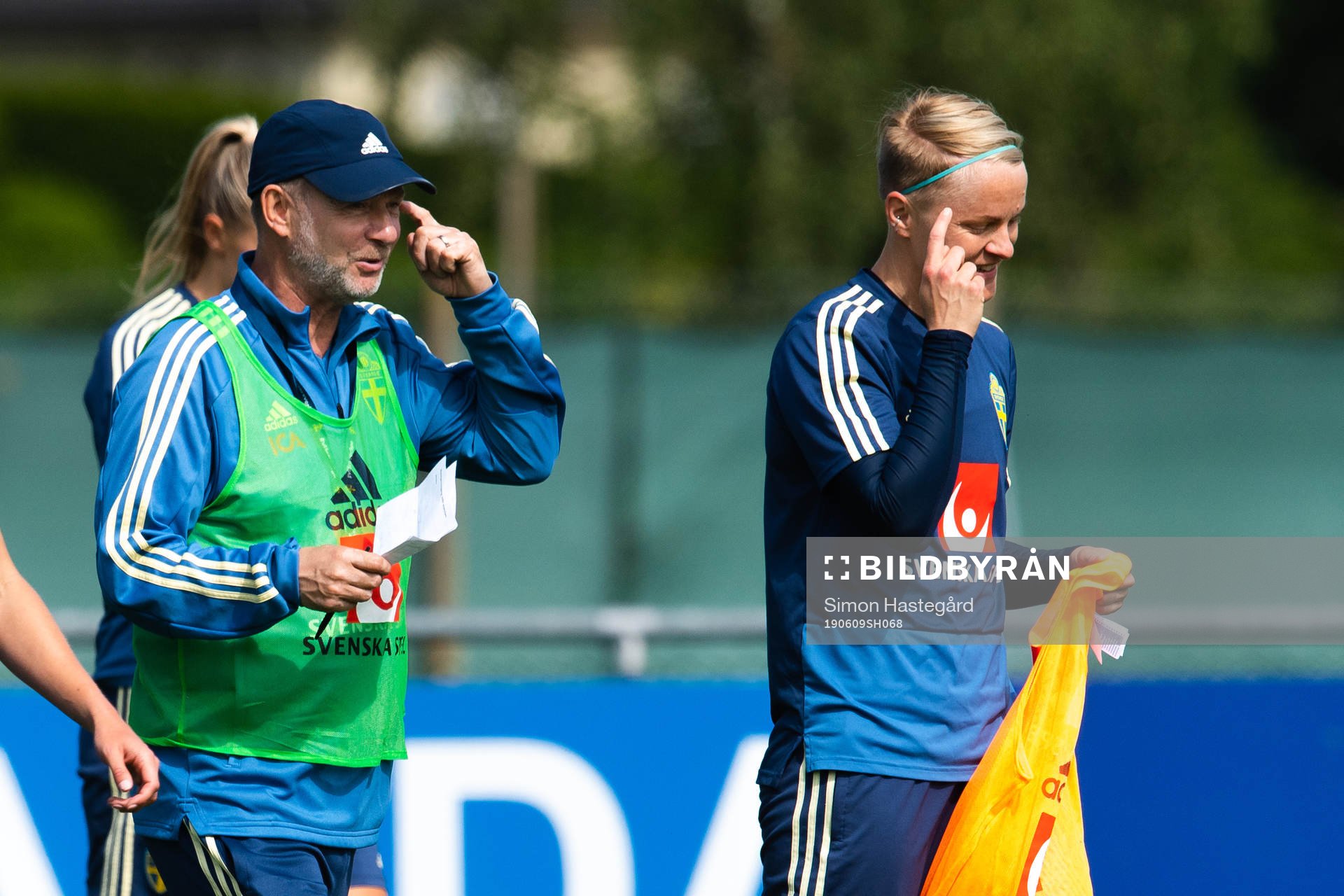 Peter Gerhardsson, Head coach and Nilla Fischer of Swedish