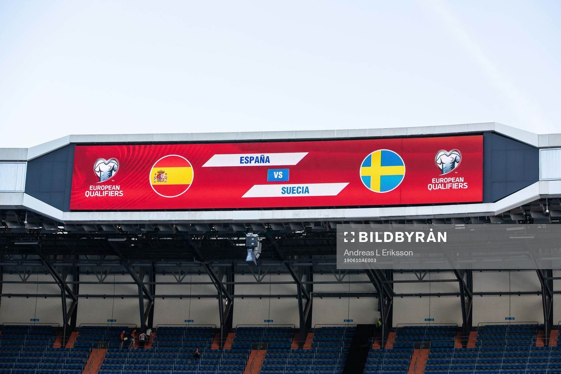 A general view of the scoreboard
