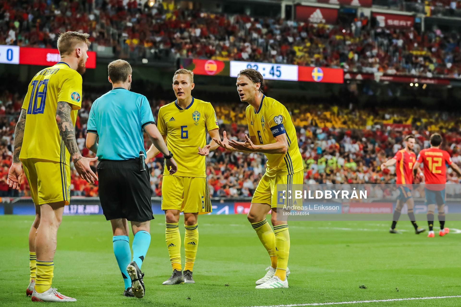 Pontus Jansson, Ludwig Augustinsson and Albin Ekdal of