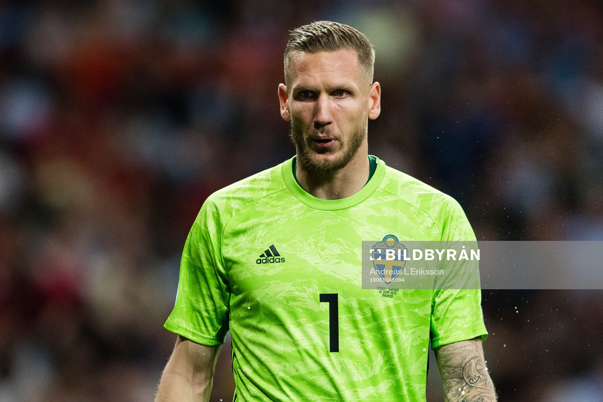 Goalkeeper Robin Olsen of Sweden