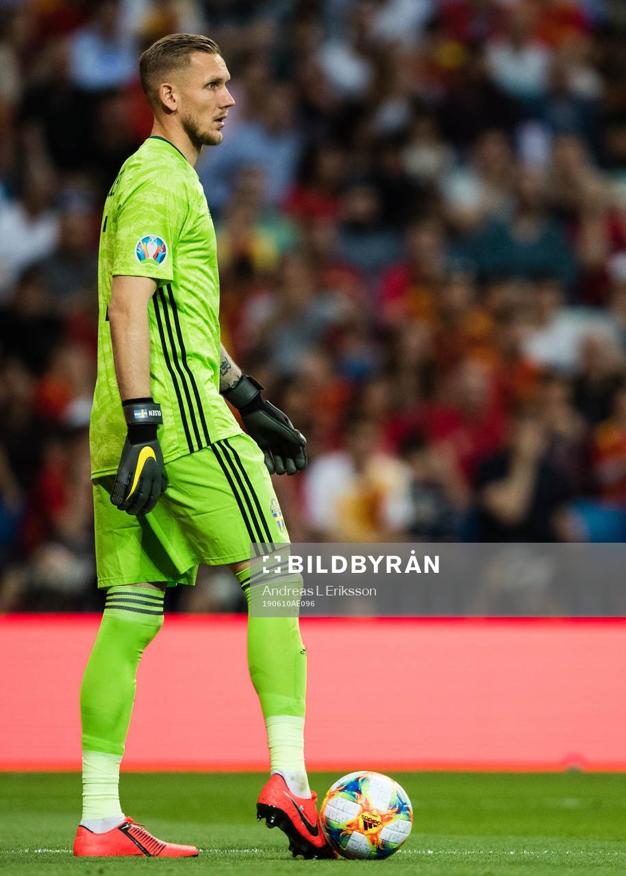 Goalkeeper Robin Olsen of Sweden