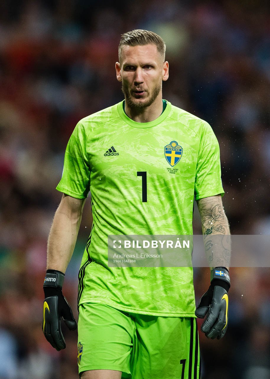 Goalkeeper Robin Olsen of Sweden