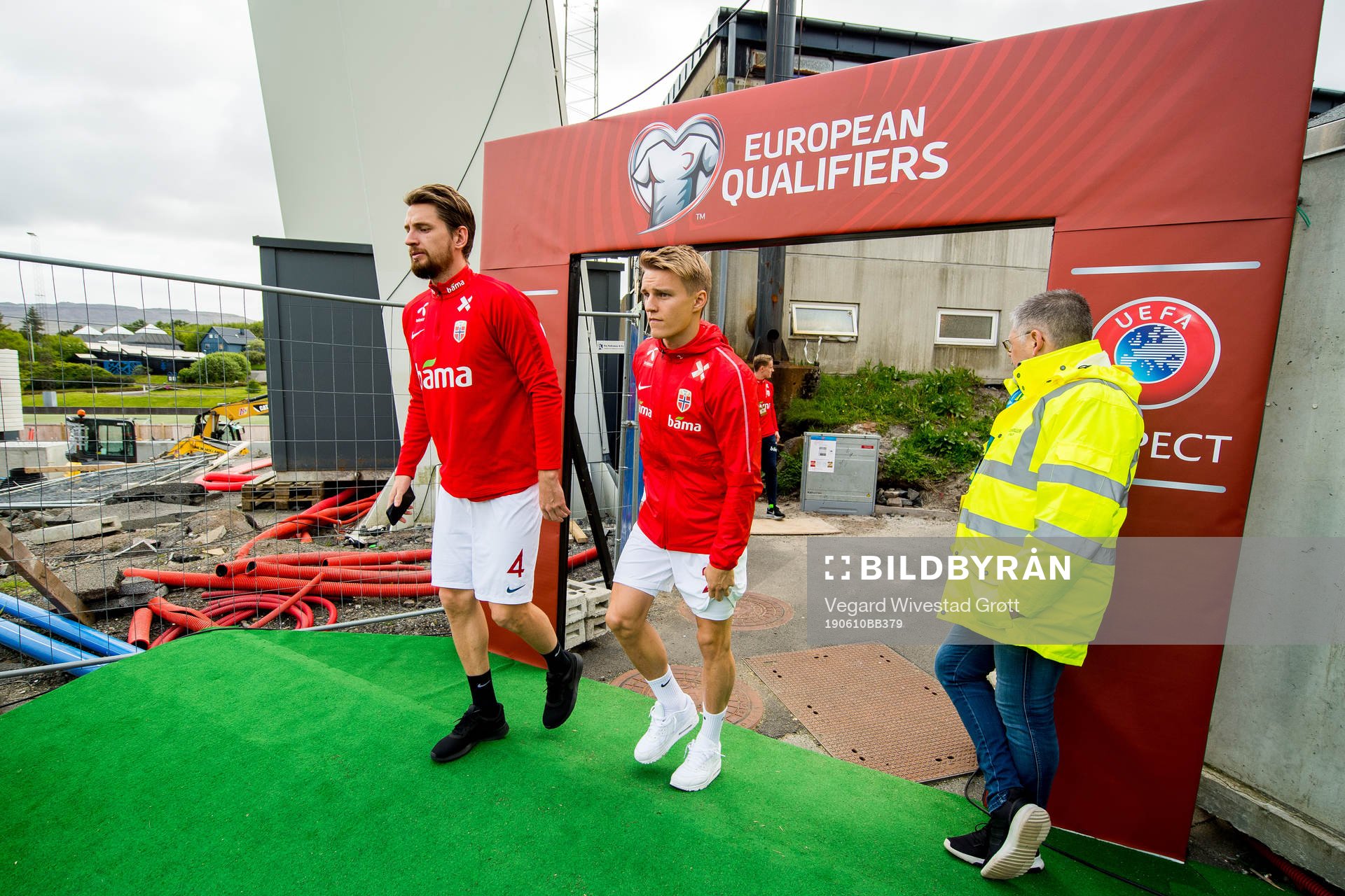 Stefan Strandberg and Martin Ødegaard of Norway