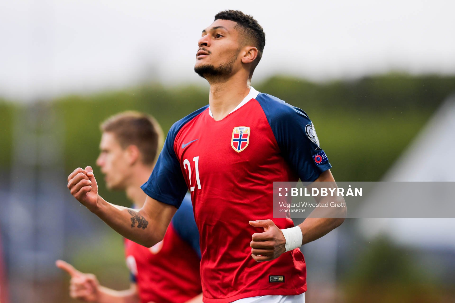 Bjørn Maars Johnsen of Norway celebrates