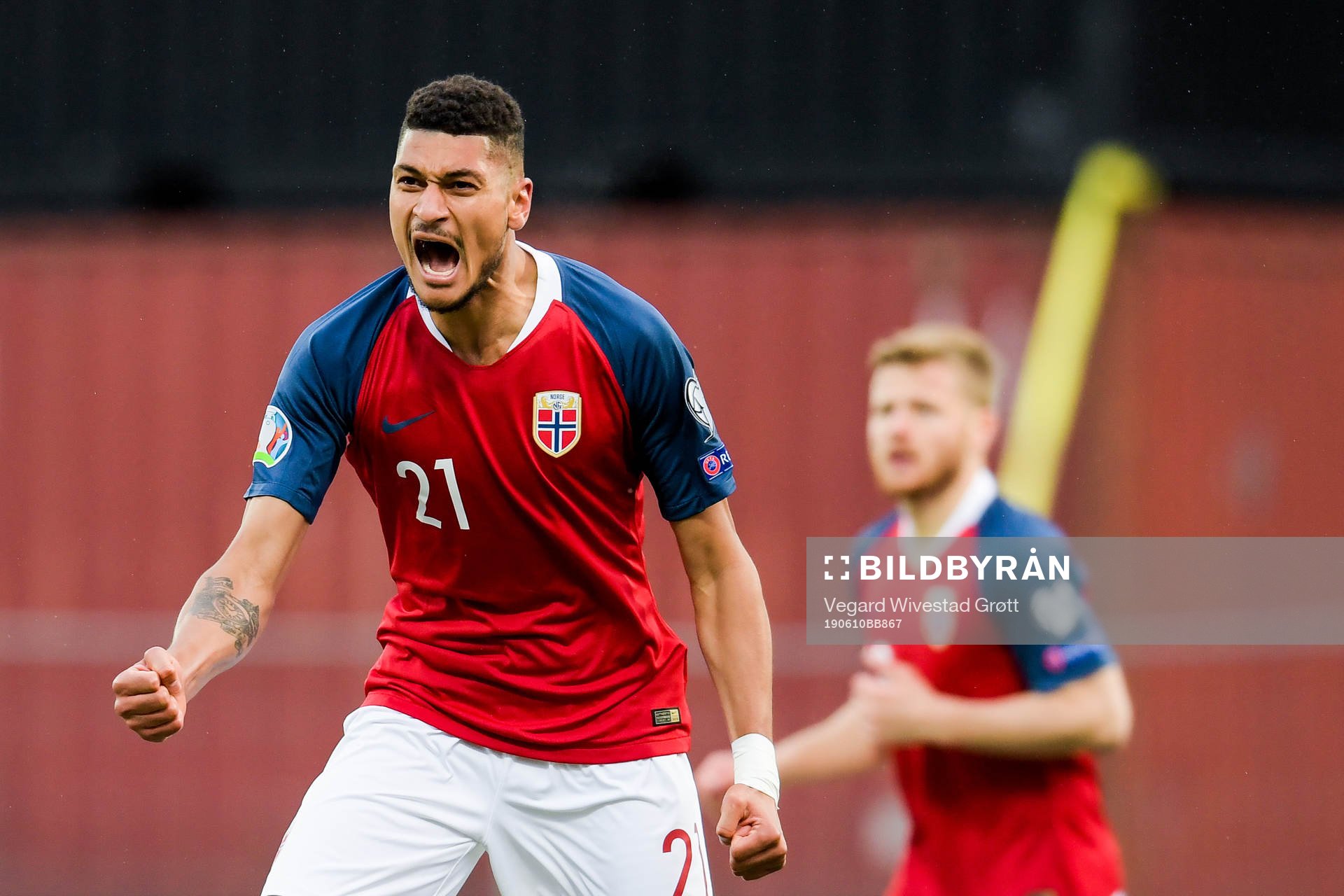 Bjørn Maars Johnsen of Norway celebrates
