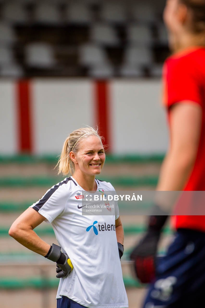 Goalkeeper Ingrid Hjelmseth of Norway