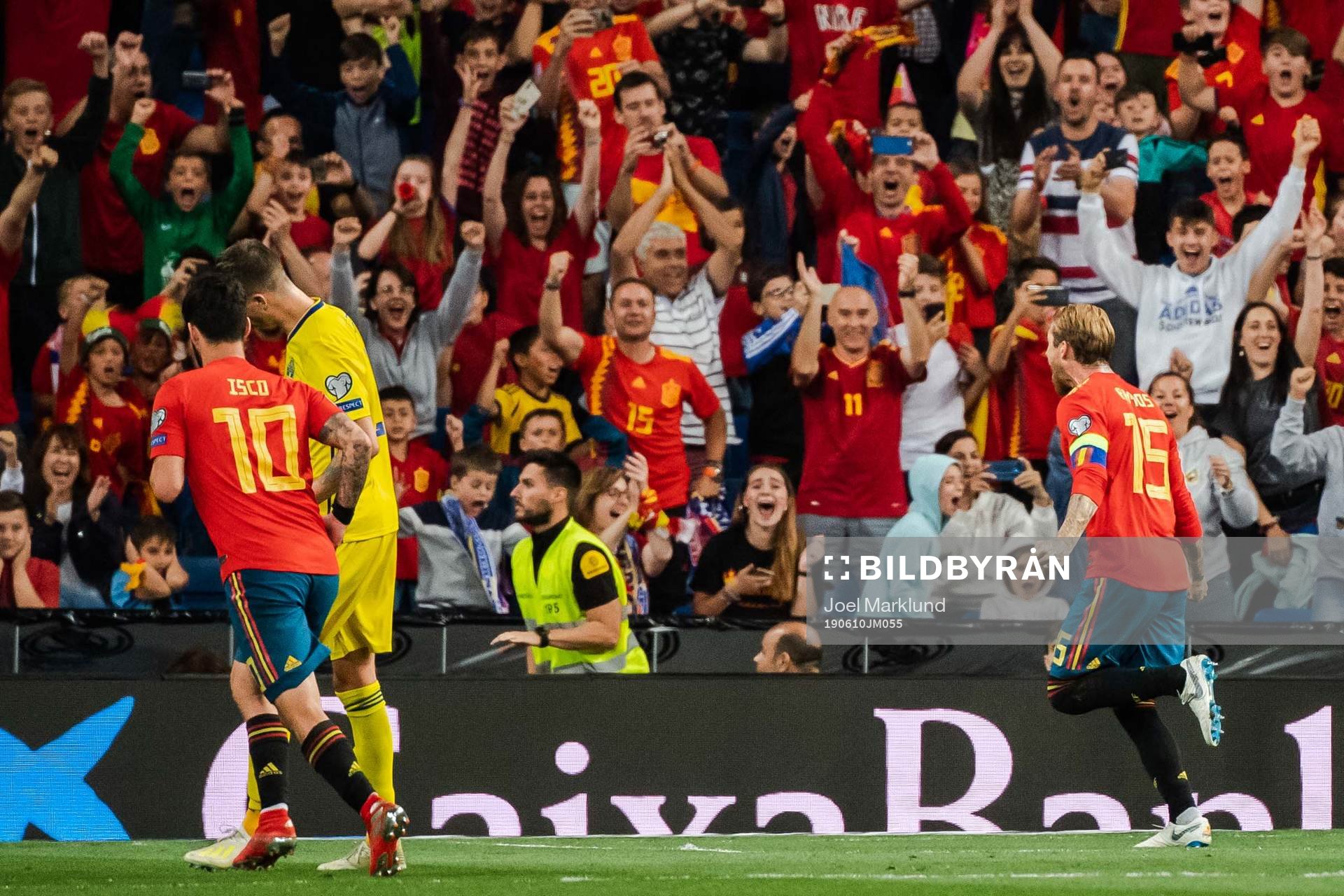Sergio Ramos of Spain celebrates