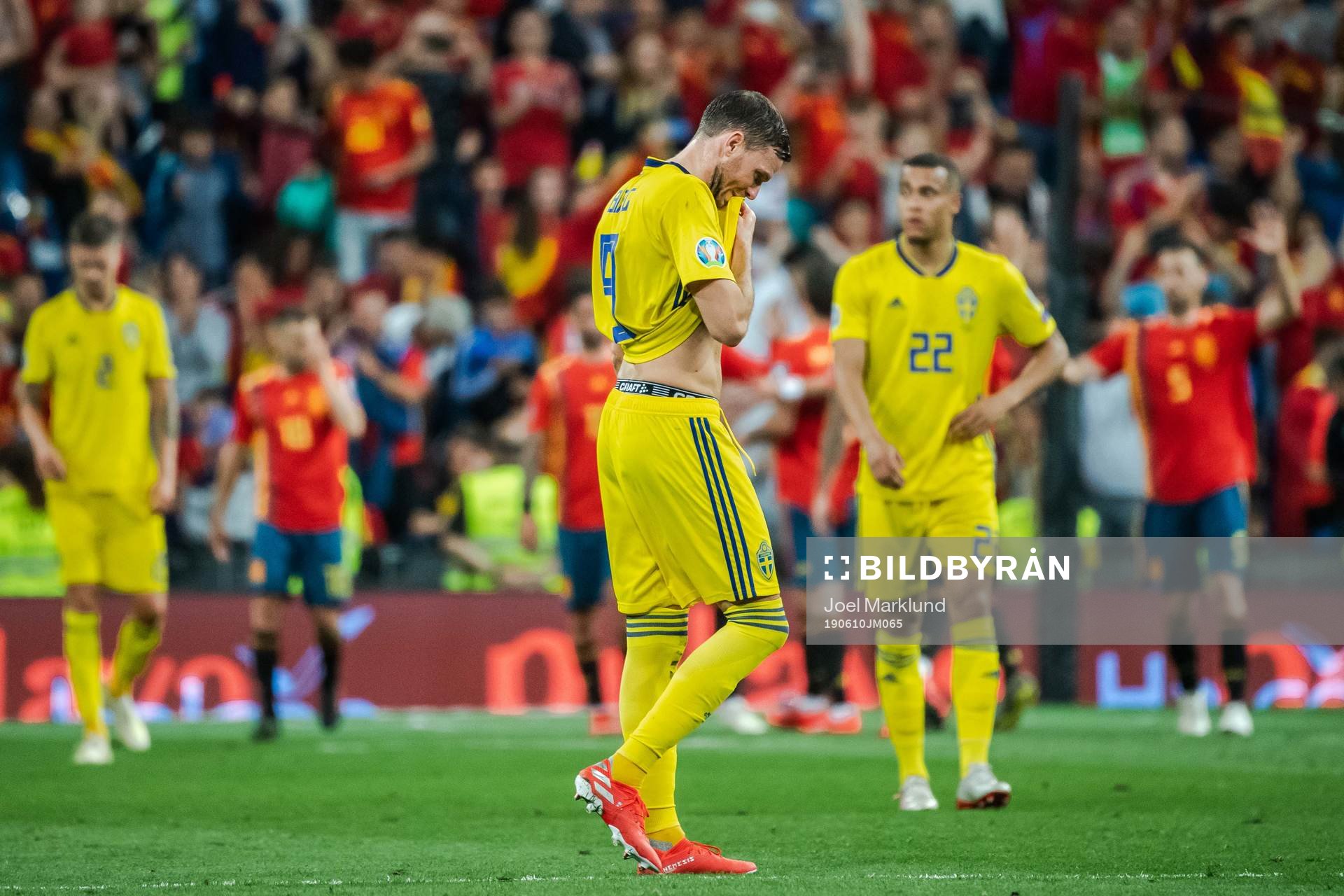 Marcus Berg of Sweden looks dejected