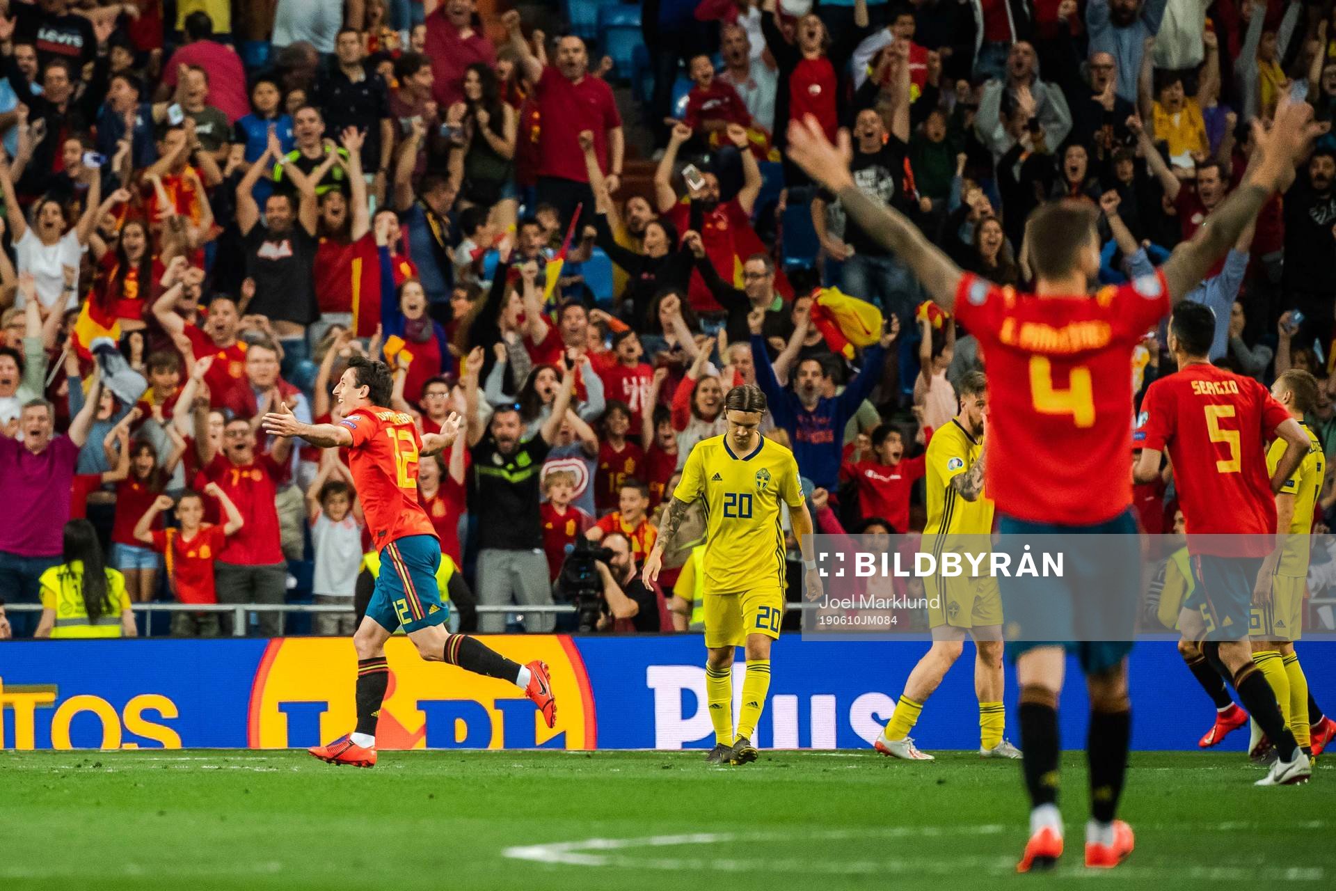 Mikel Oyarzabal of Spain celebrates