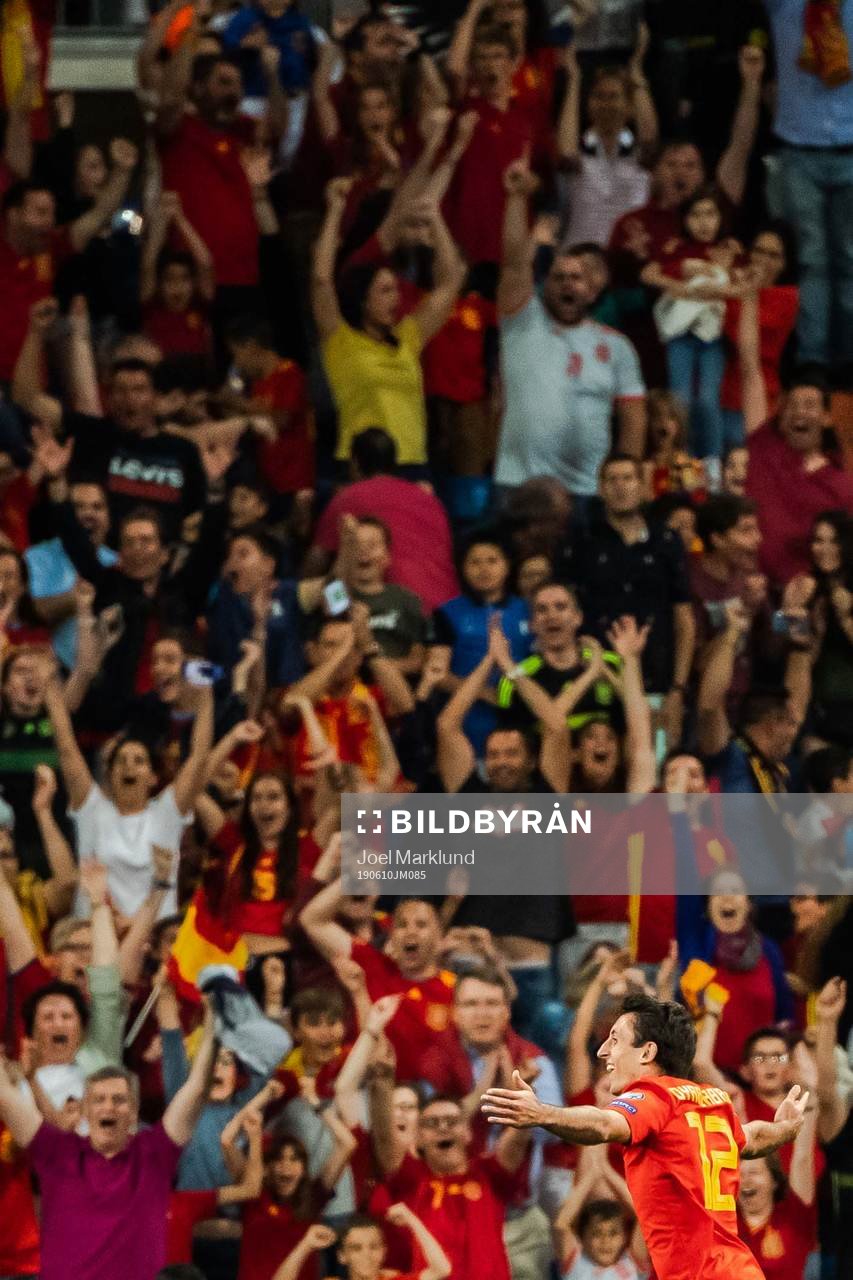 Mikel Oyarzabal of Spain celebrates