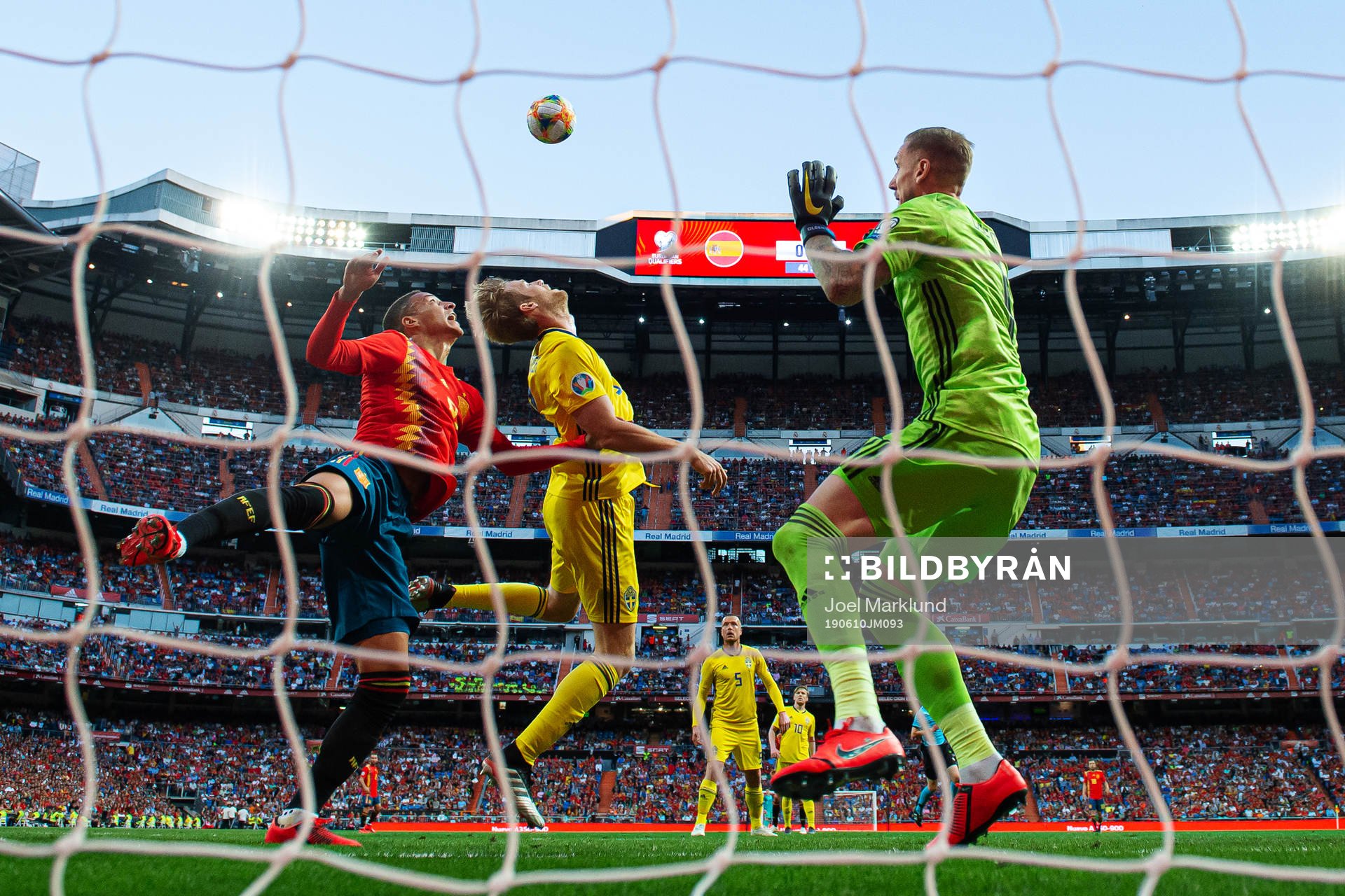 Rodrigo of Spain in action against Filip Helander and