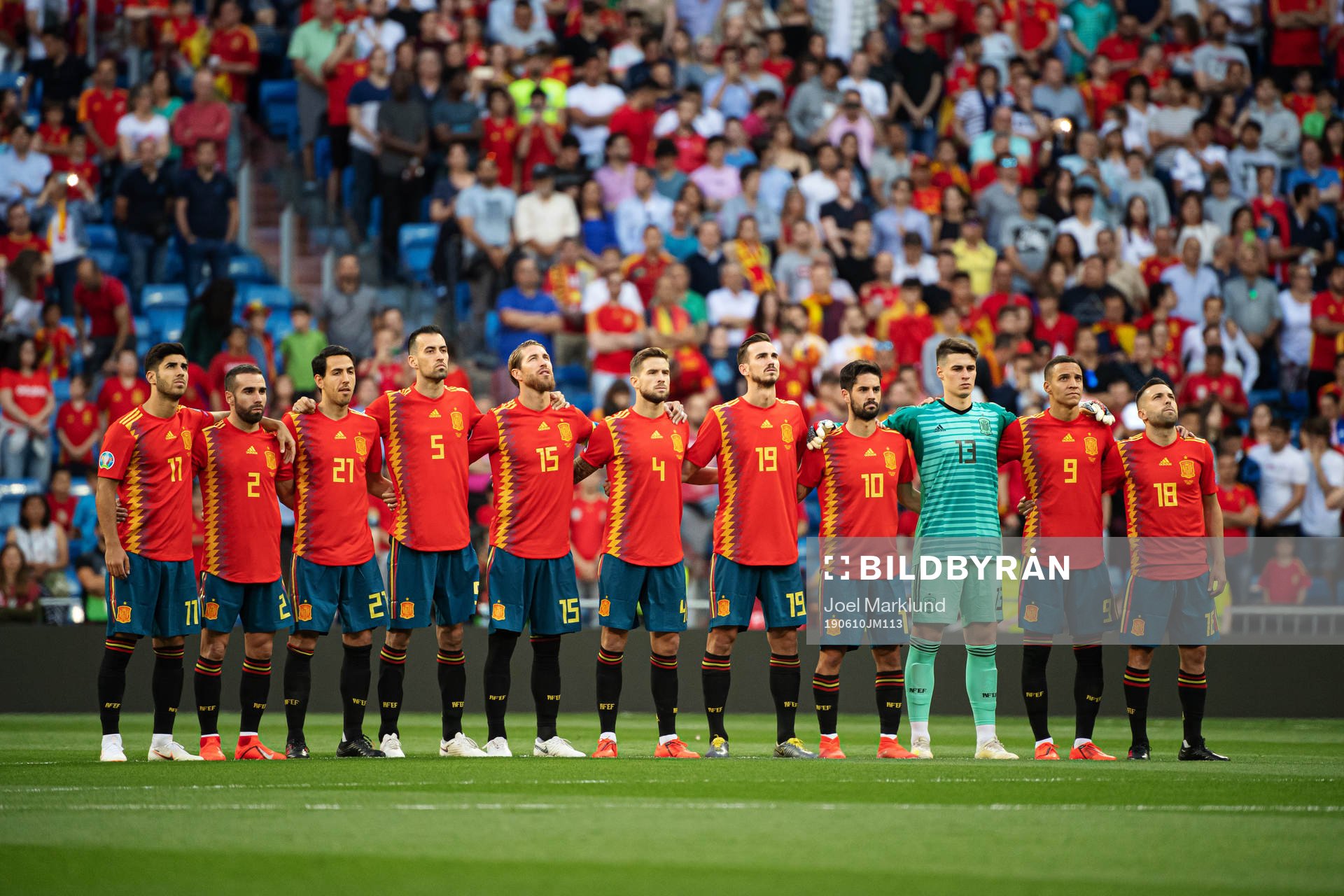The starting eleven of Spain, Marco Asensio, Dani Carvajal,