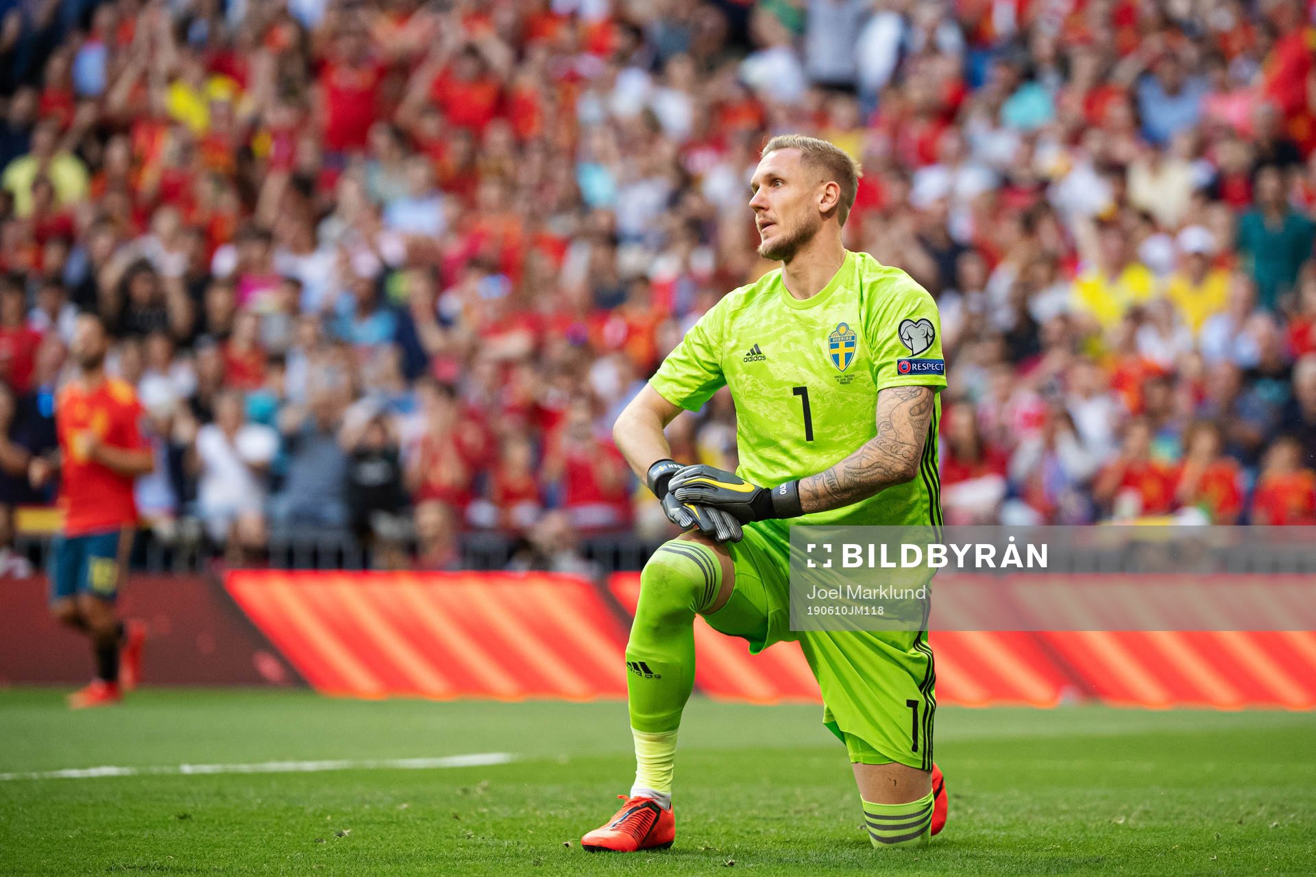 Goalkeeper Robin Olsen of Sweden