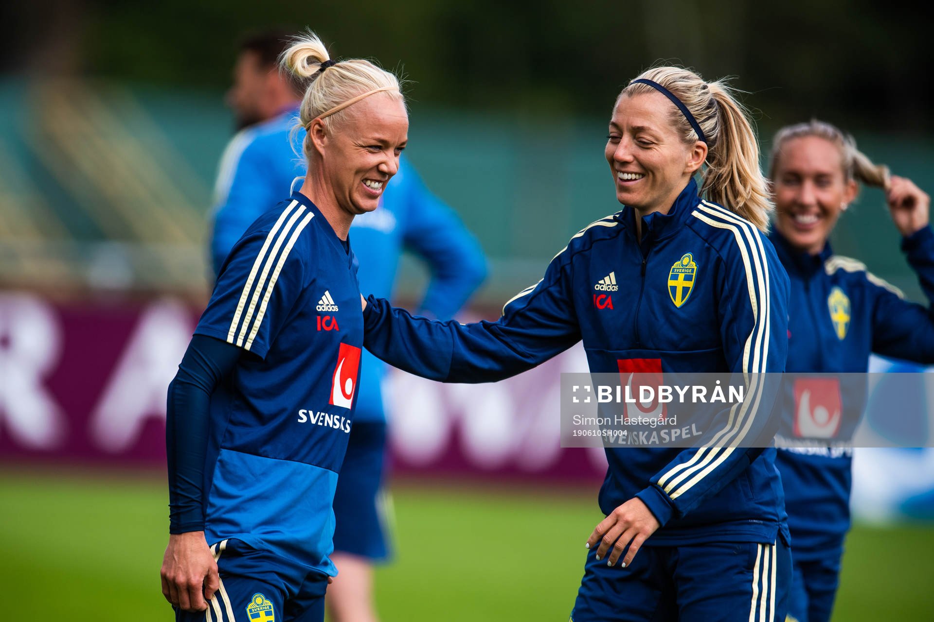 Caroline Seger and Linda Sembrant of Swedish national women