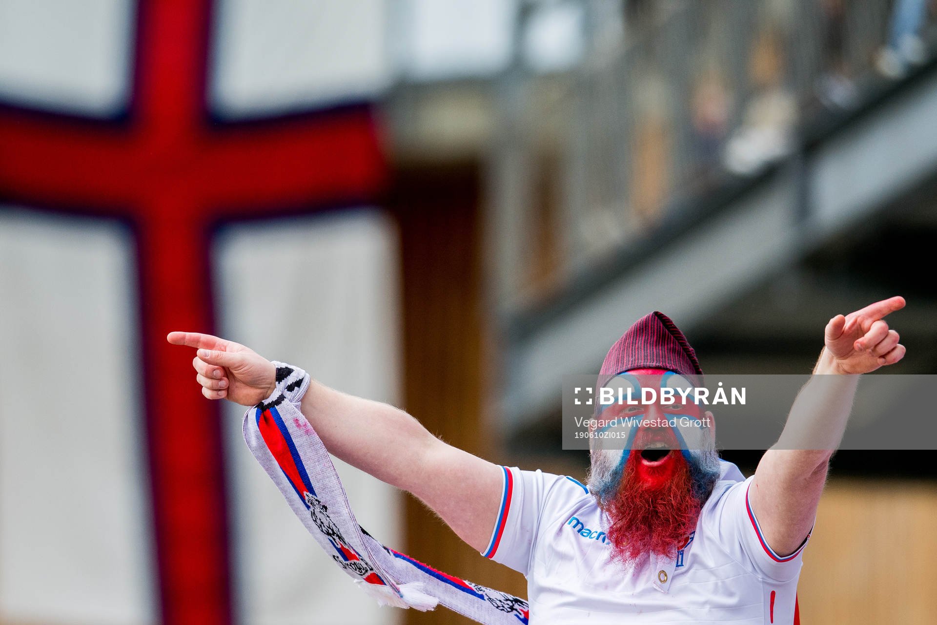A supporter of the Faroe Islands