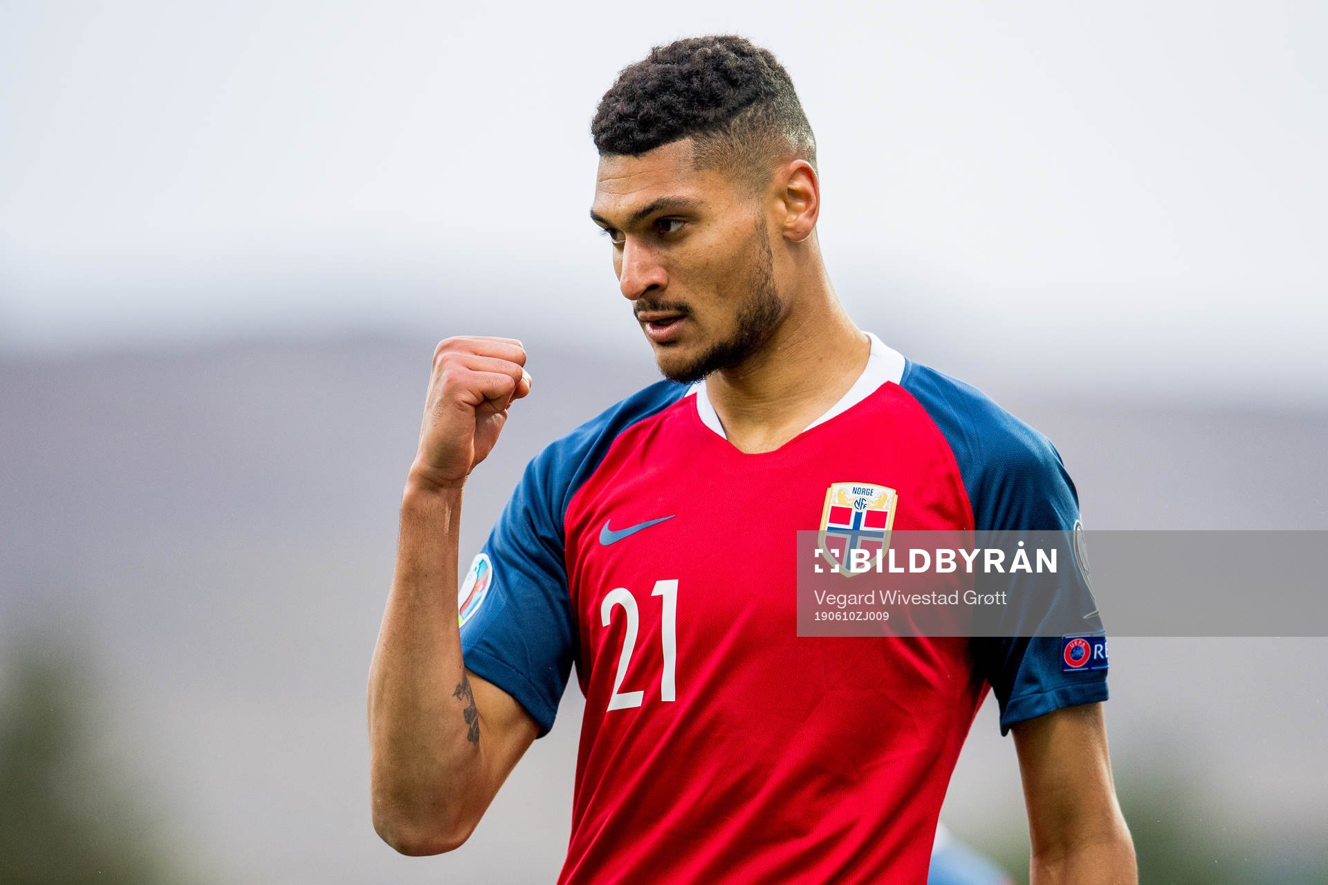 Bjørn Maars Johnsen of Norway celebrates