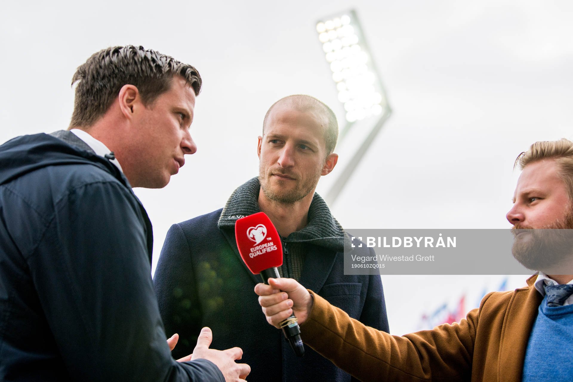 Jesper Mathisen, Brede Hangeland and Marius Skjelbæk of TV
