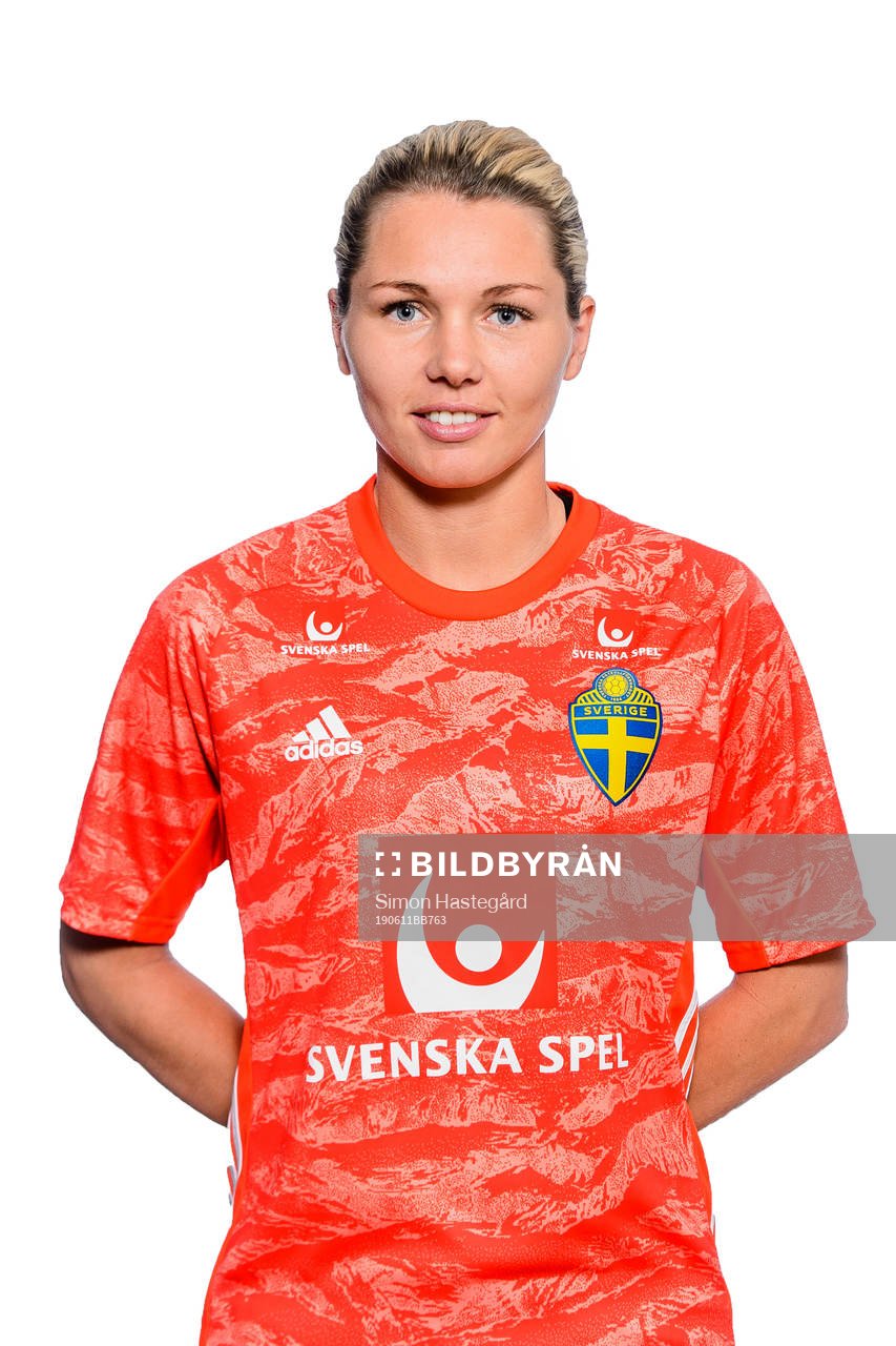 Goalkeeper Jennifer Falk of the Swedish women national