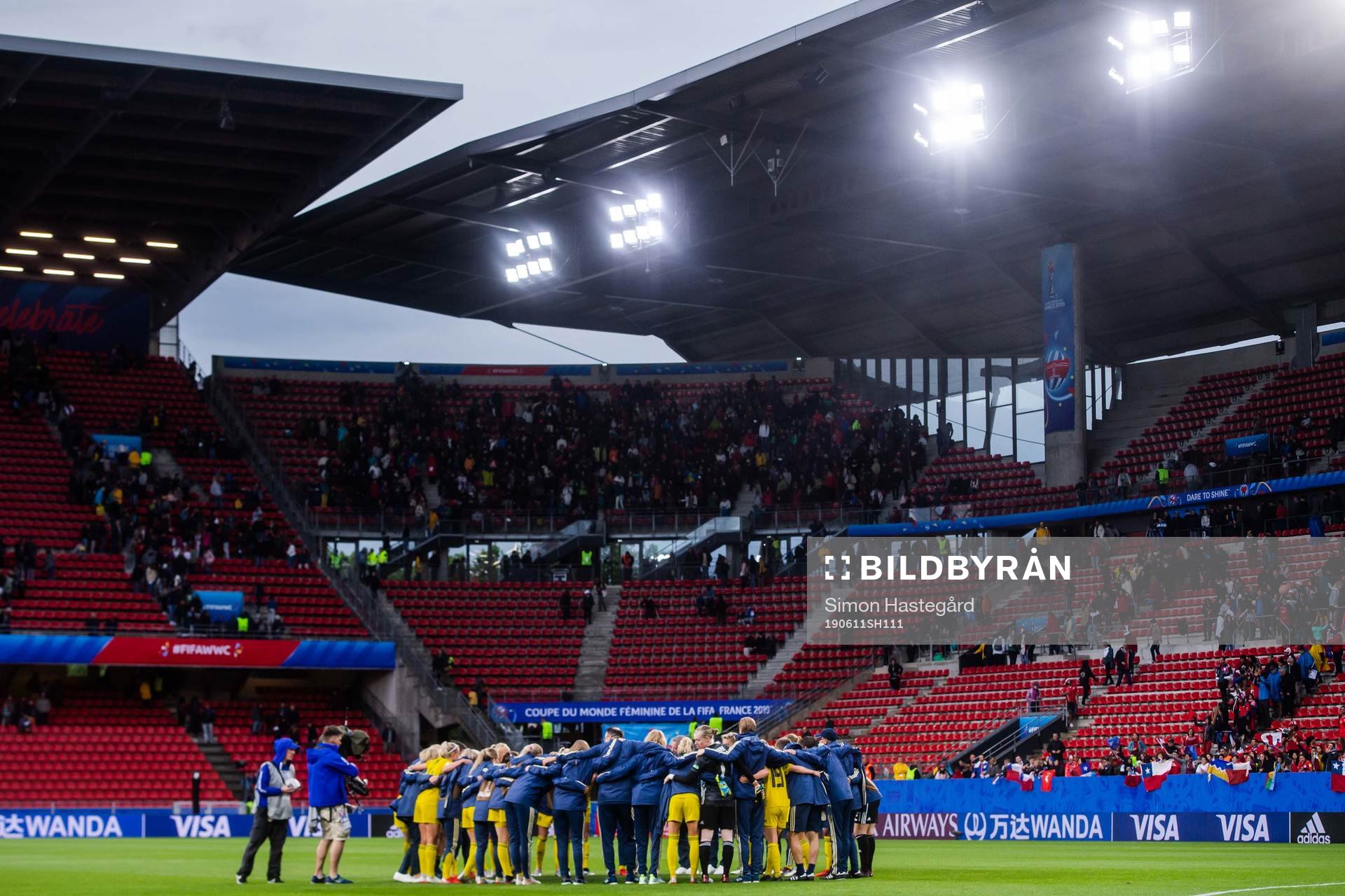 Players of Sweden celebrate