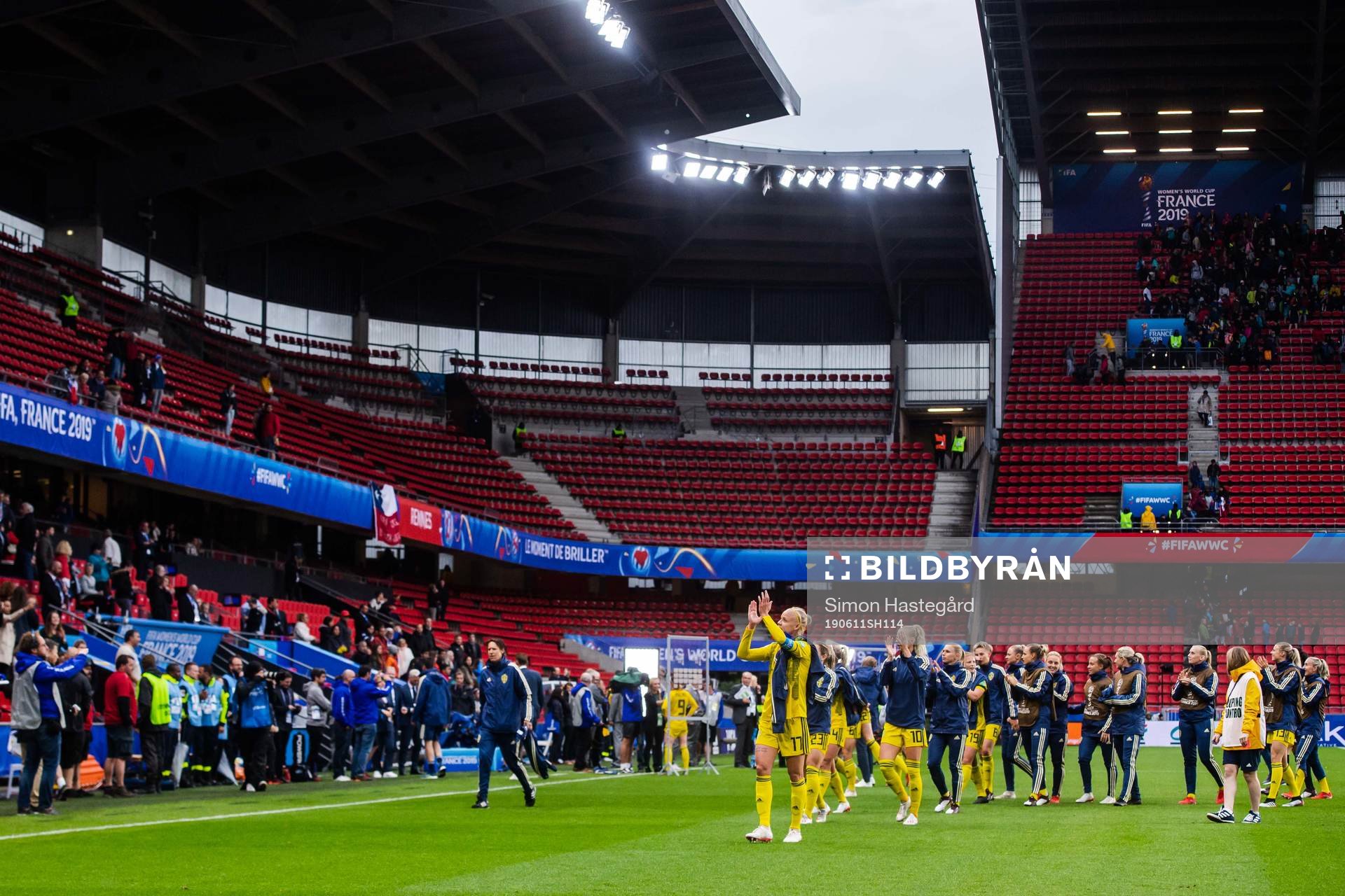 Players of Sweden celebrate
