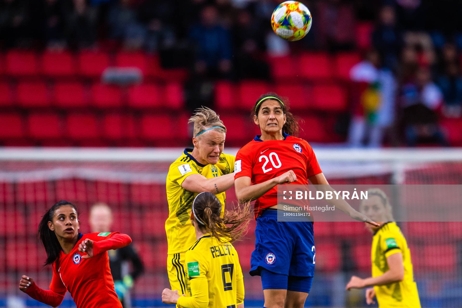 Nilla Fischer of Sweden against Daniela Paz Zamora Mancilla