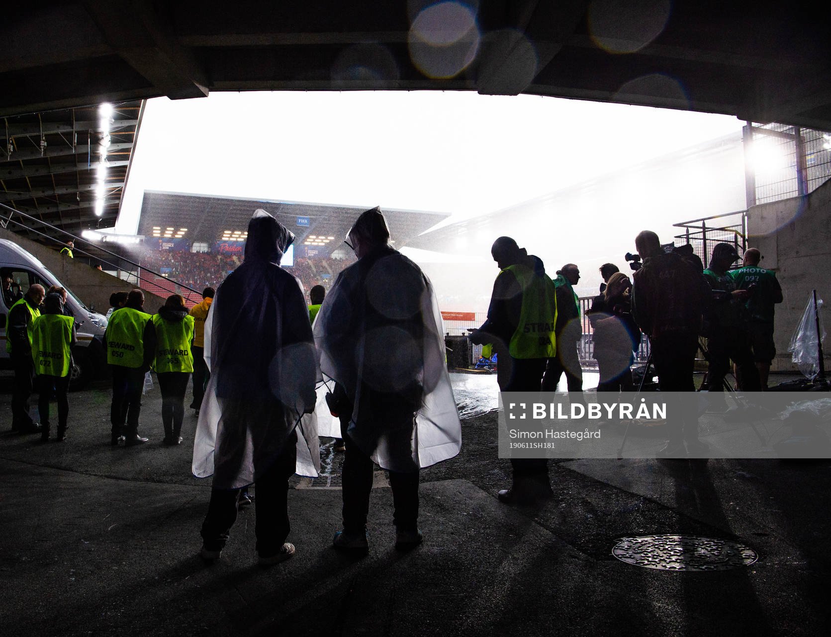 The match is interrupted due severe adverse weather