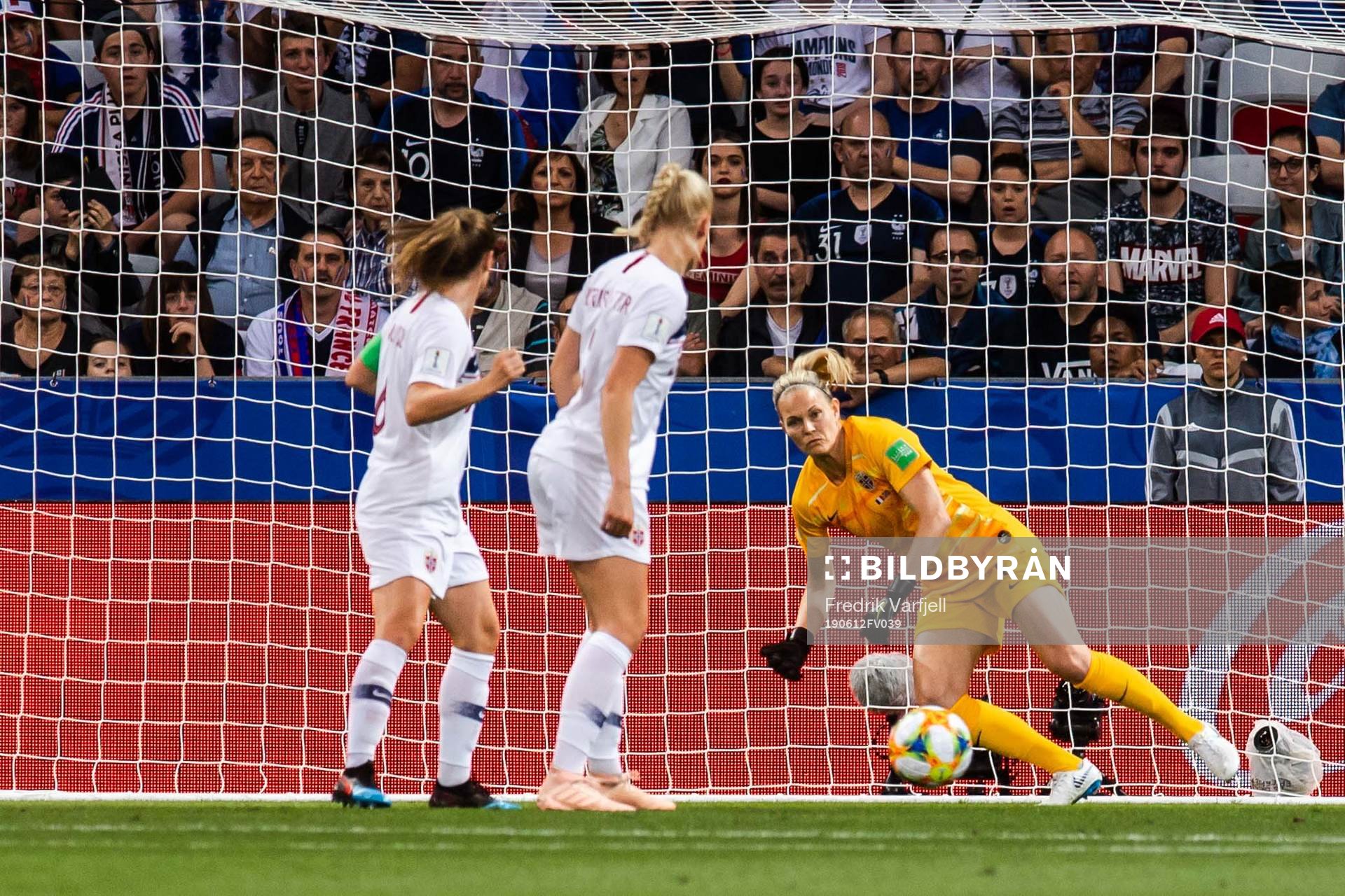 Goalkeeper Ingrid Hjelmseth of Norway