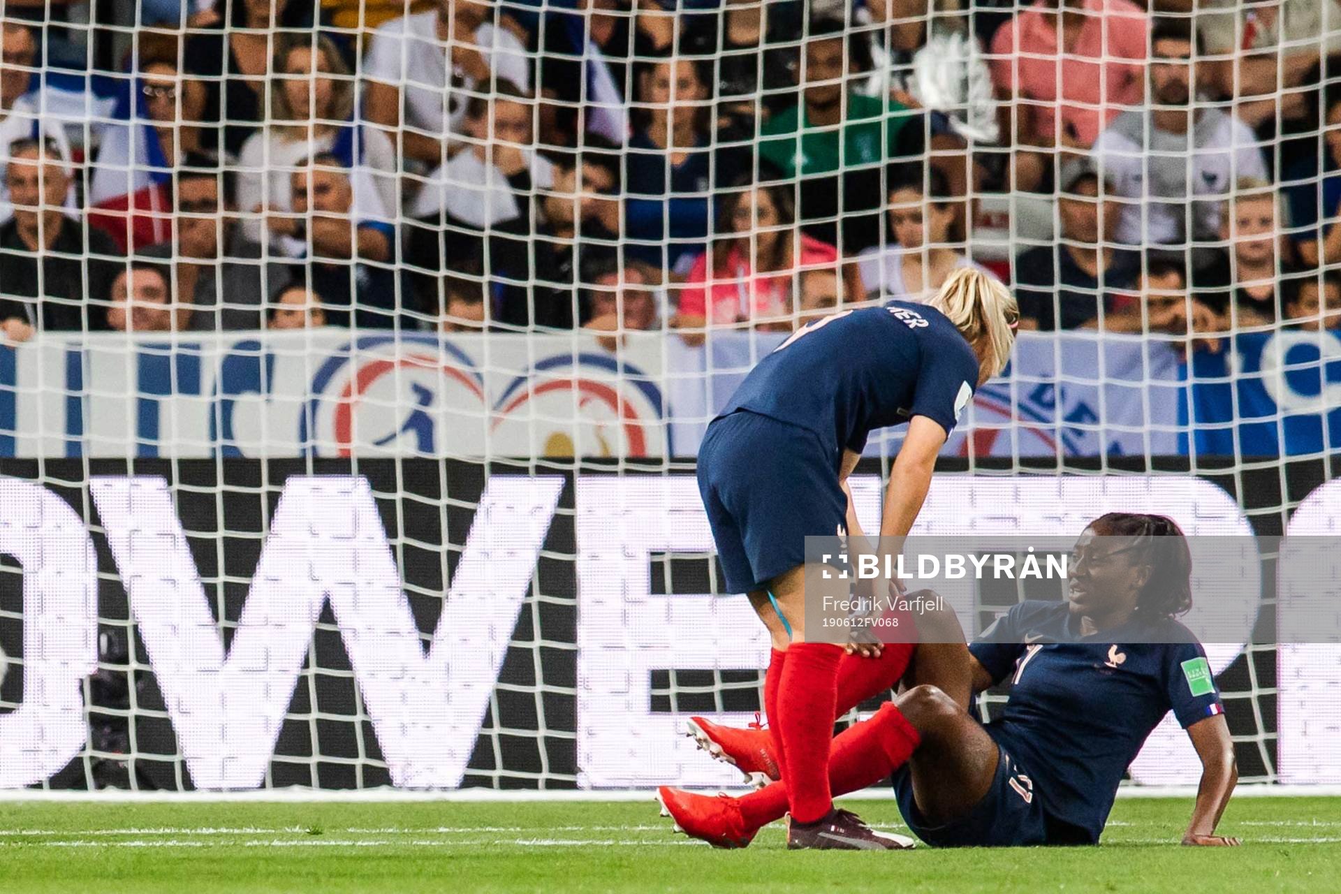 Kadidiatou Diani of France in pain