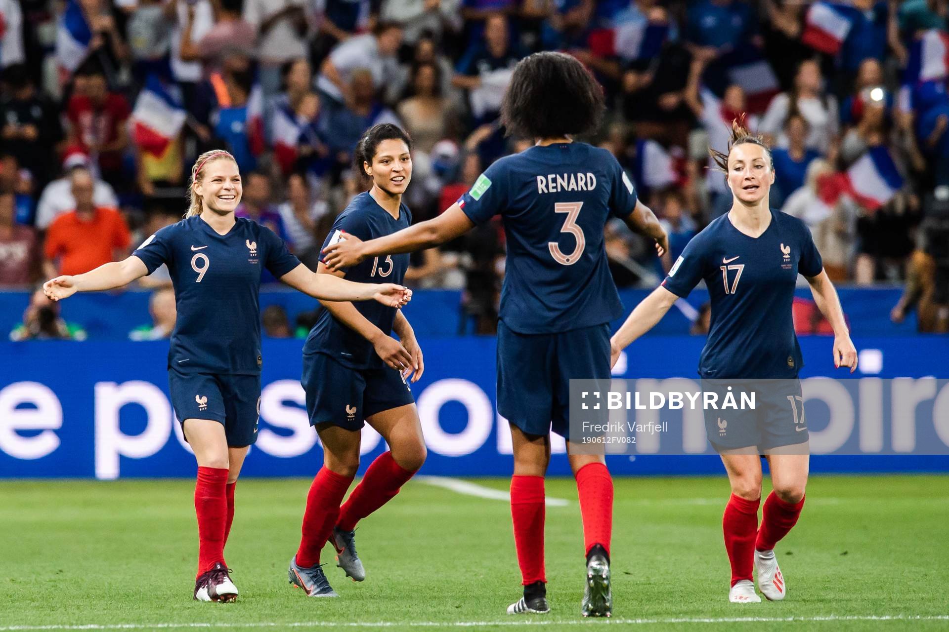Eugénie Le Sommer, Valérie Gauvin, Wendie Renard and
