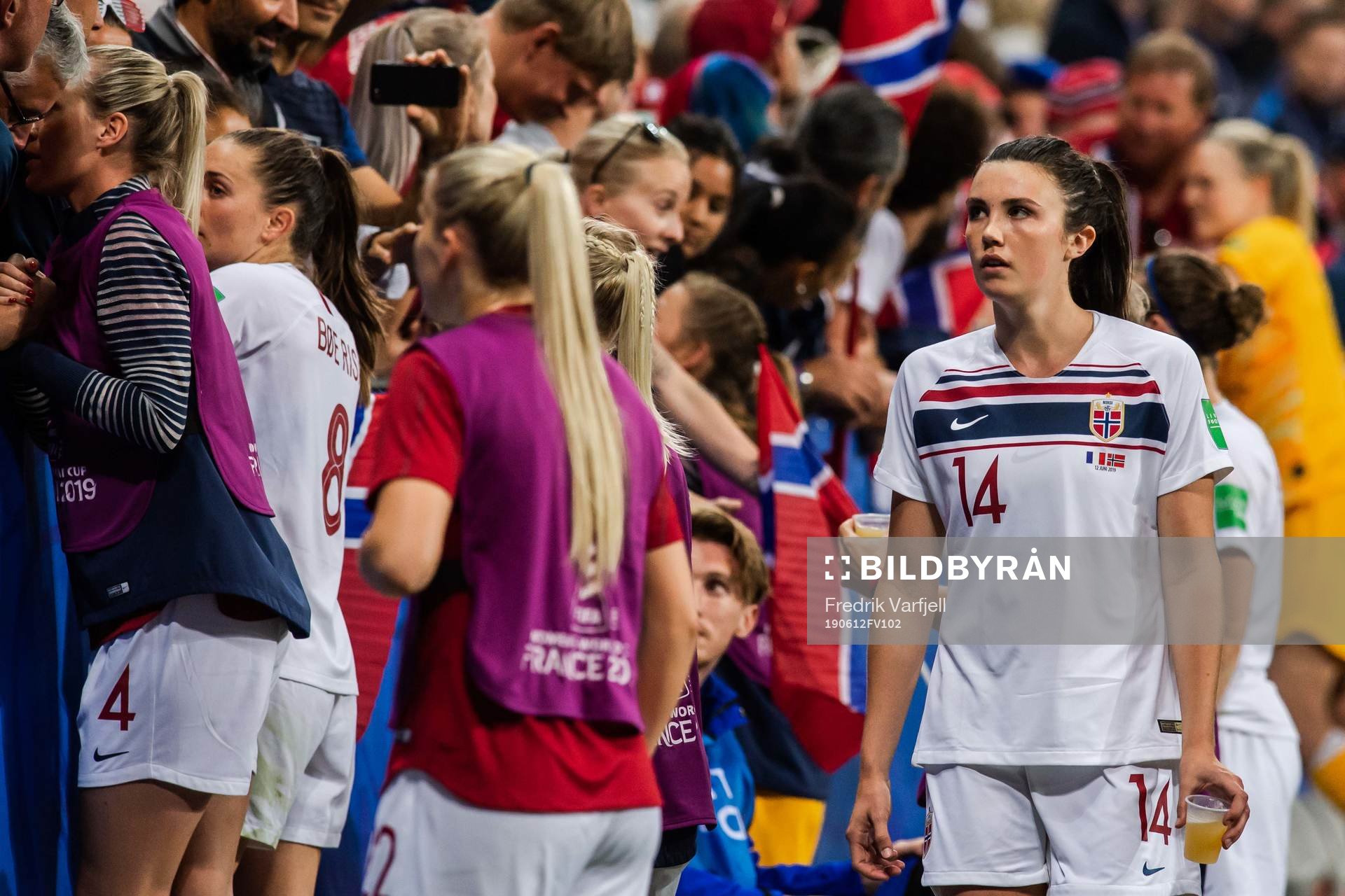 Ingrid Syrstad Engen of Norway looks dejected