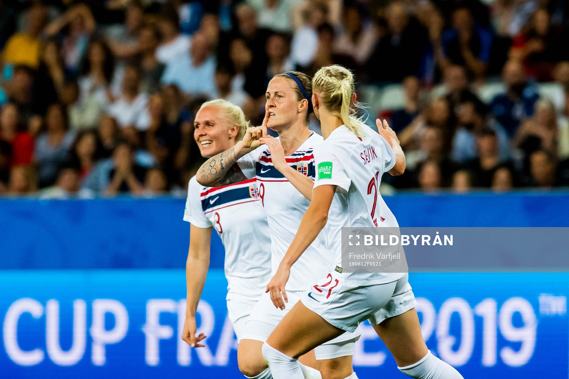 Isabell Lehn Herlovsen of Norway celebrates with Maria