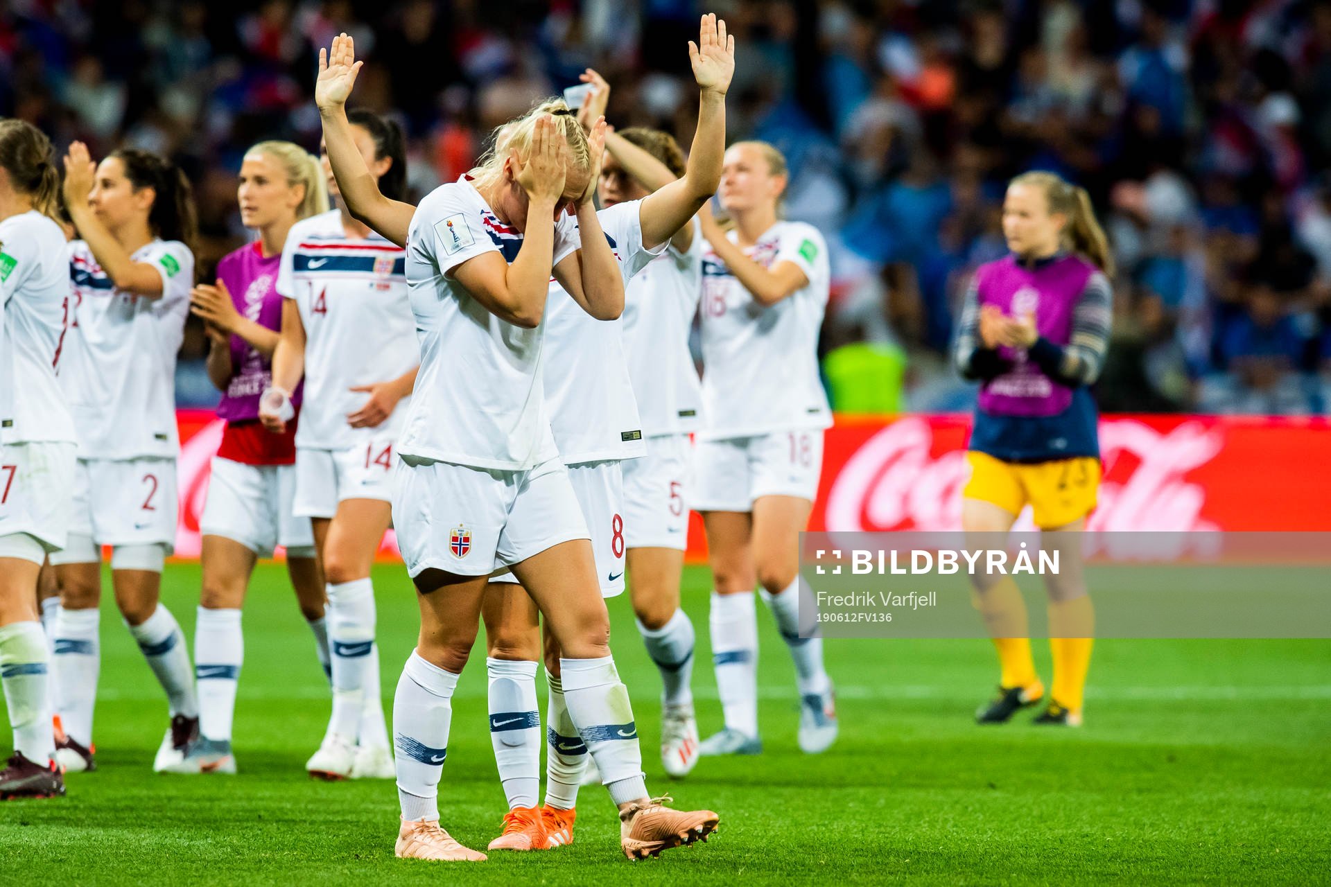 Maria Thorisdottir of Norway looks dejected