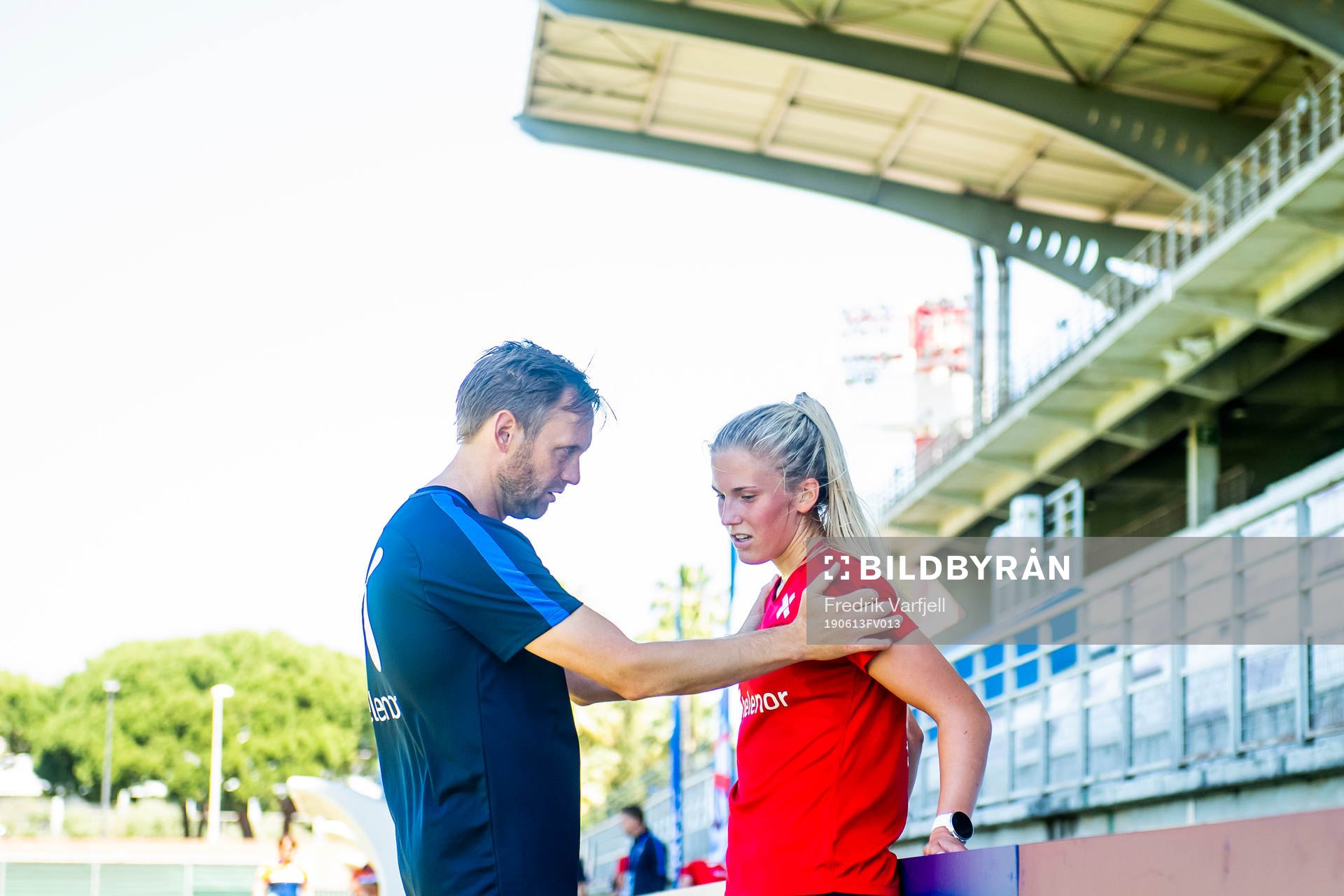Martin Sjögren, head coach of Norway, and Emilie Nautnes
