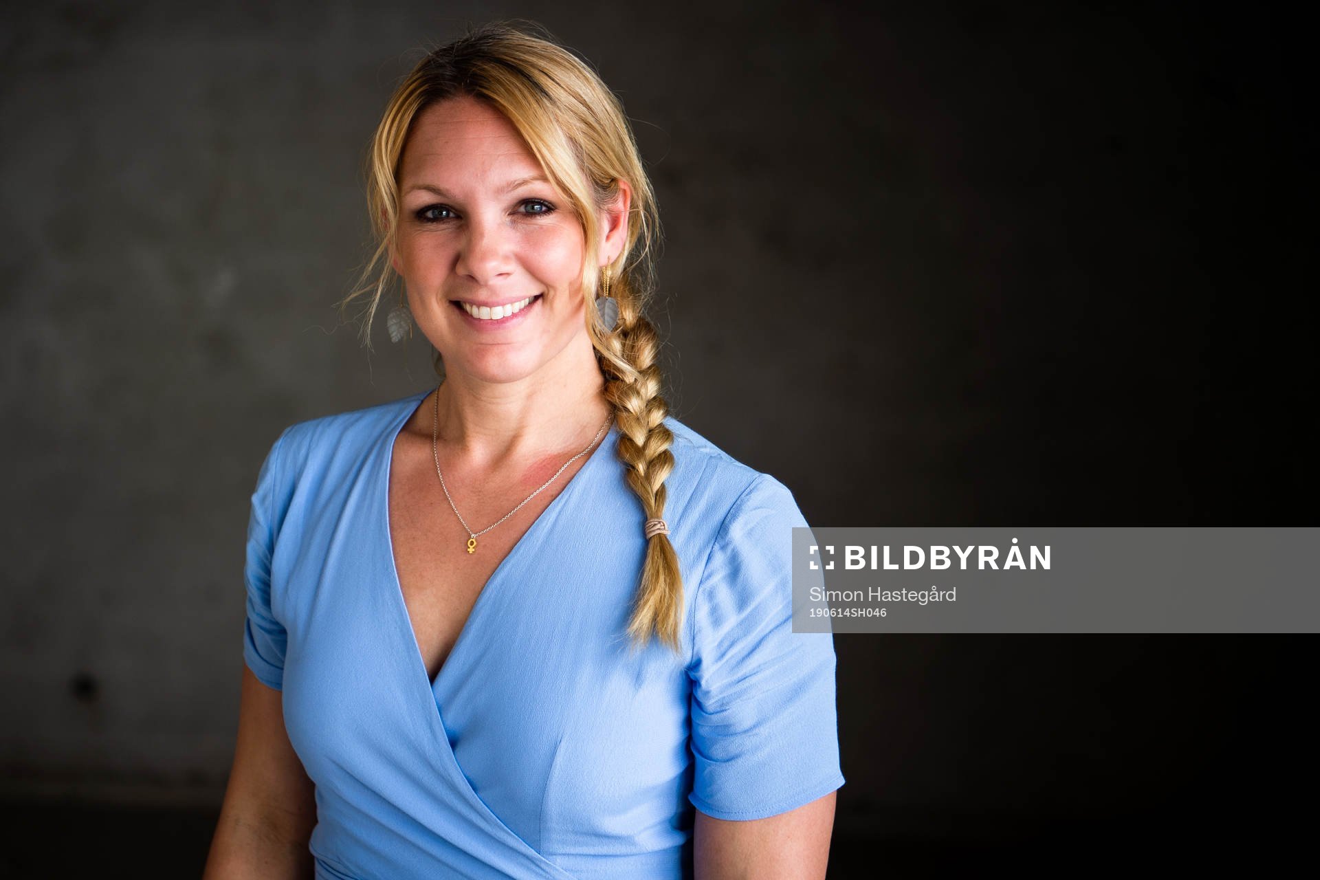 Anna Brolin of Swedish television network Tv4,  poses for a