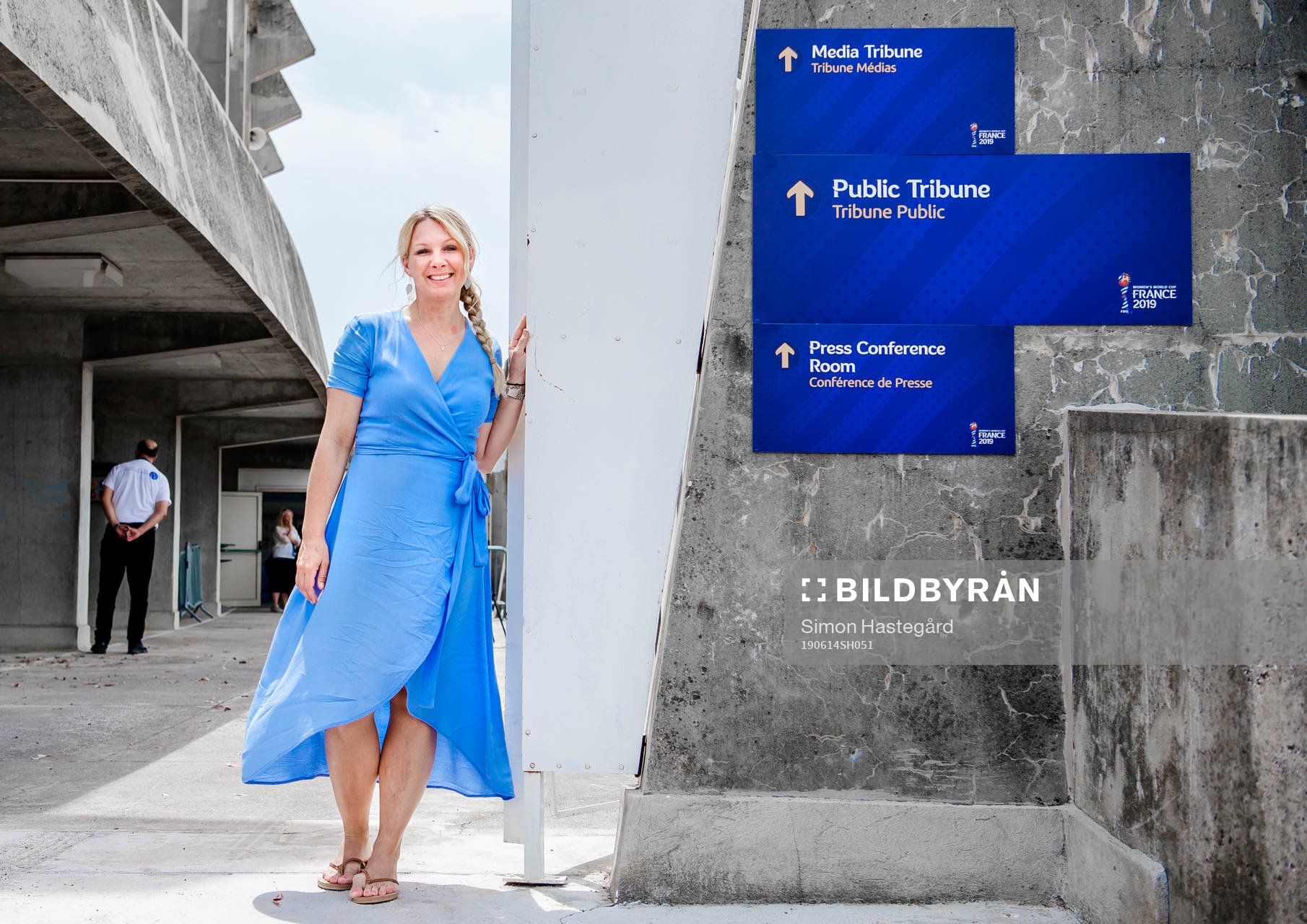 Anna Brolin of Swedish television network Tv4,  poses for a