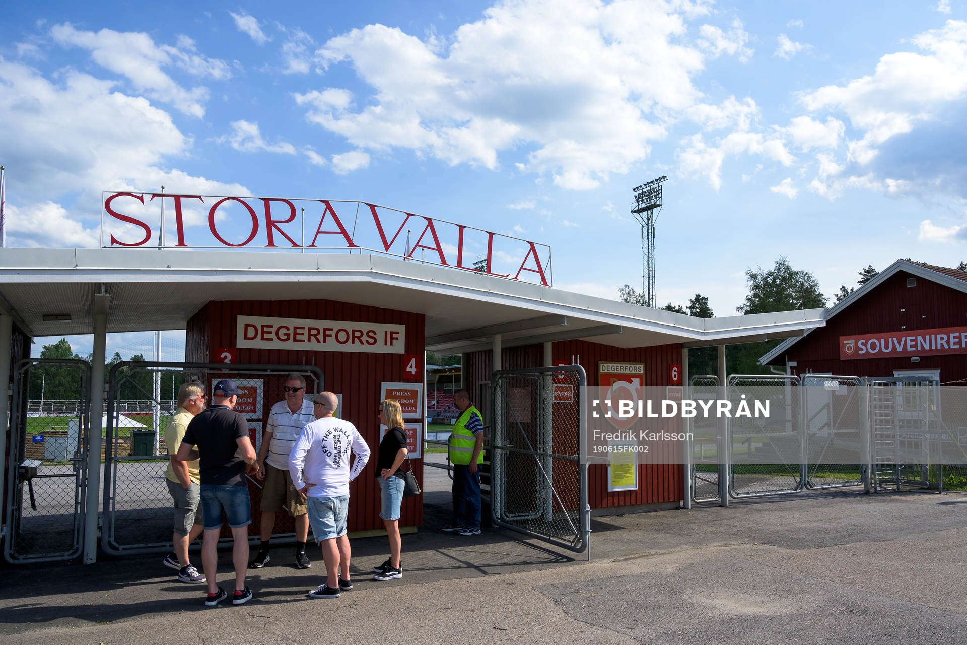 Exteriör av Stora Valla i Degerfors