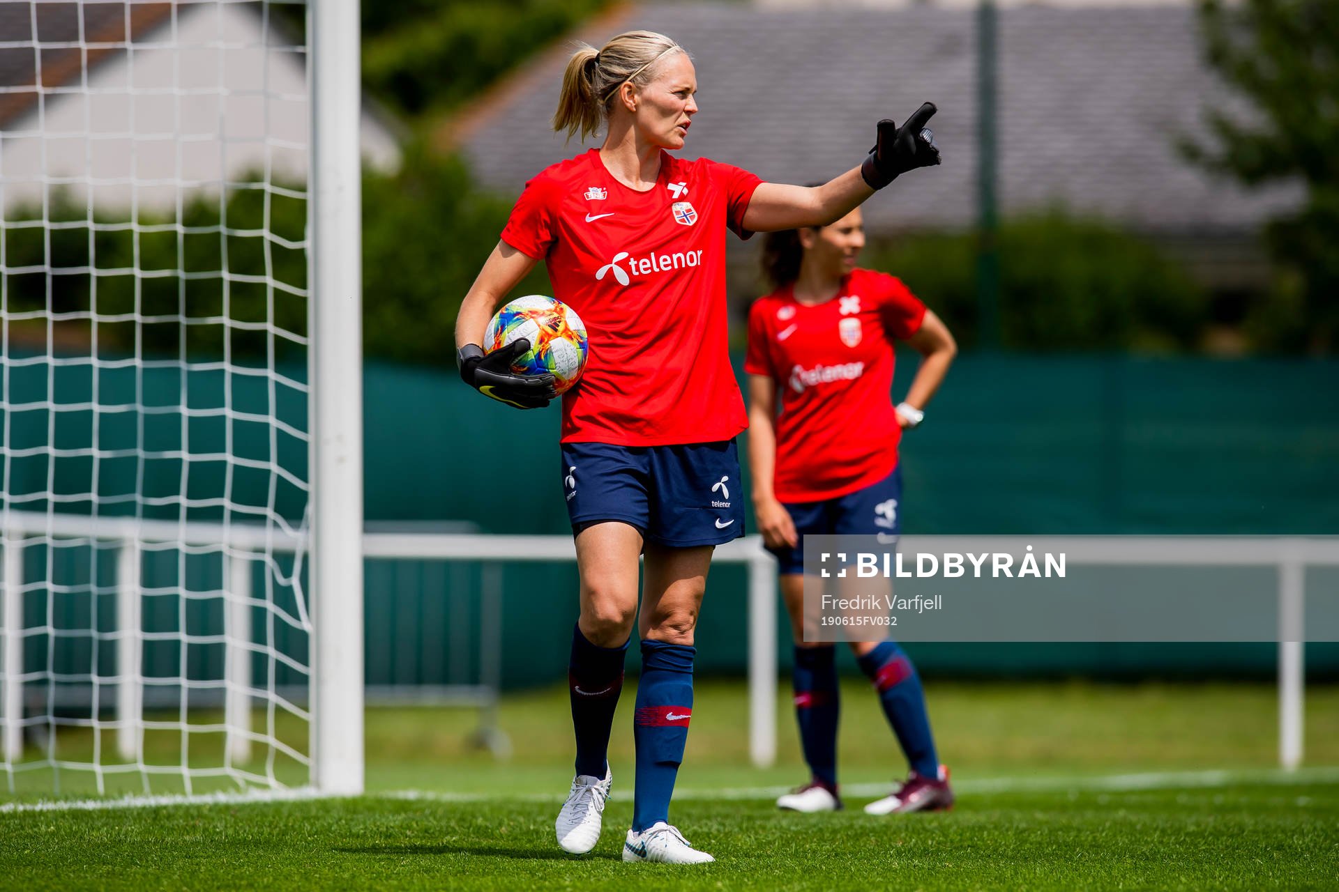 Goalkeeper Ingrid Hjelmseth of Norway