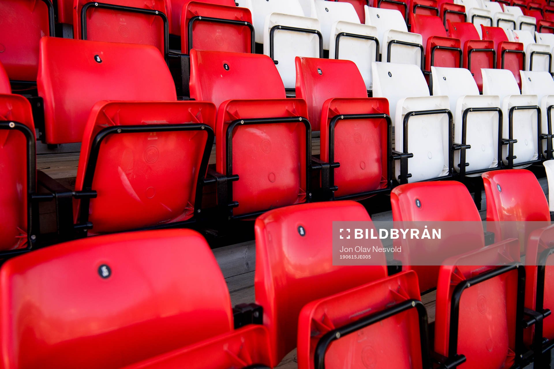 Empty seats in the stands