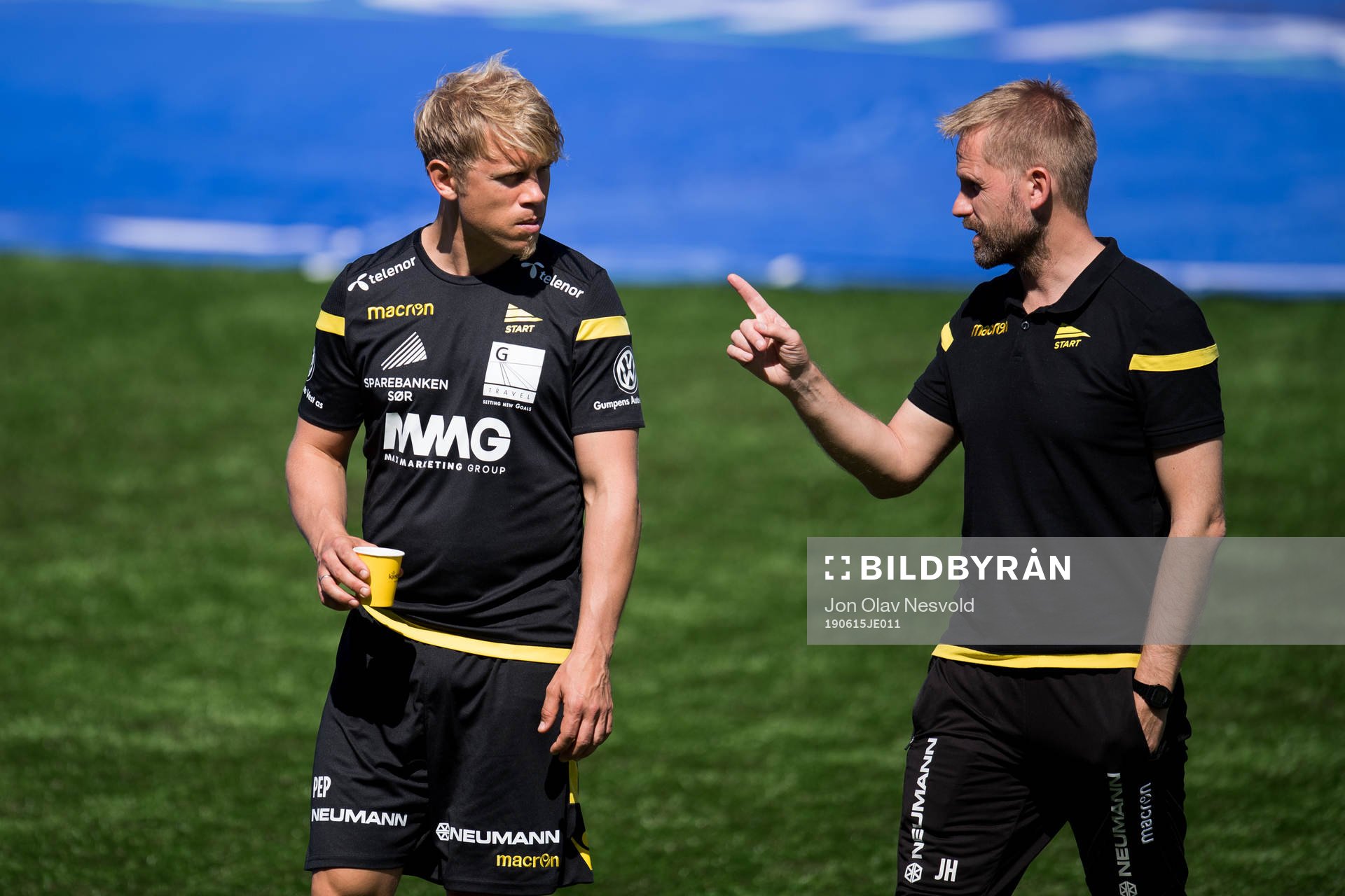 Pål Erik Pedersen, physiotherapist, and Joey Hardarson,