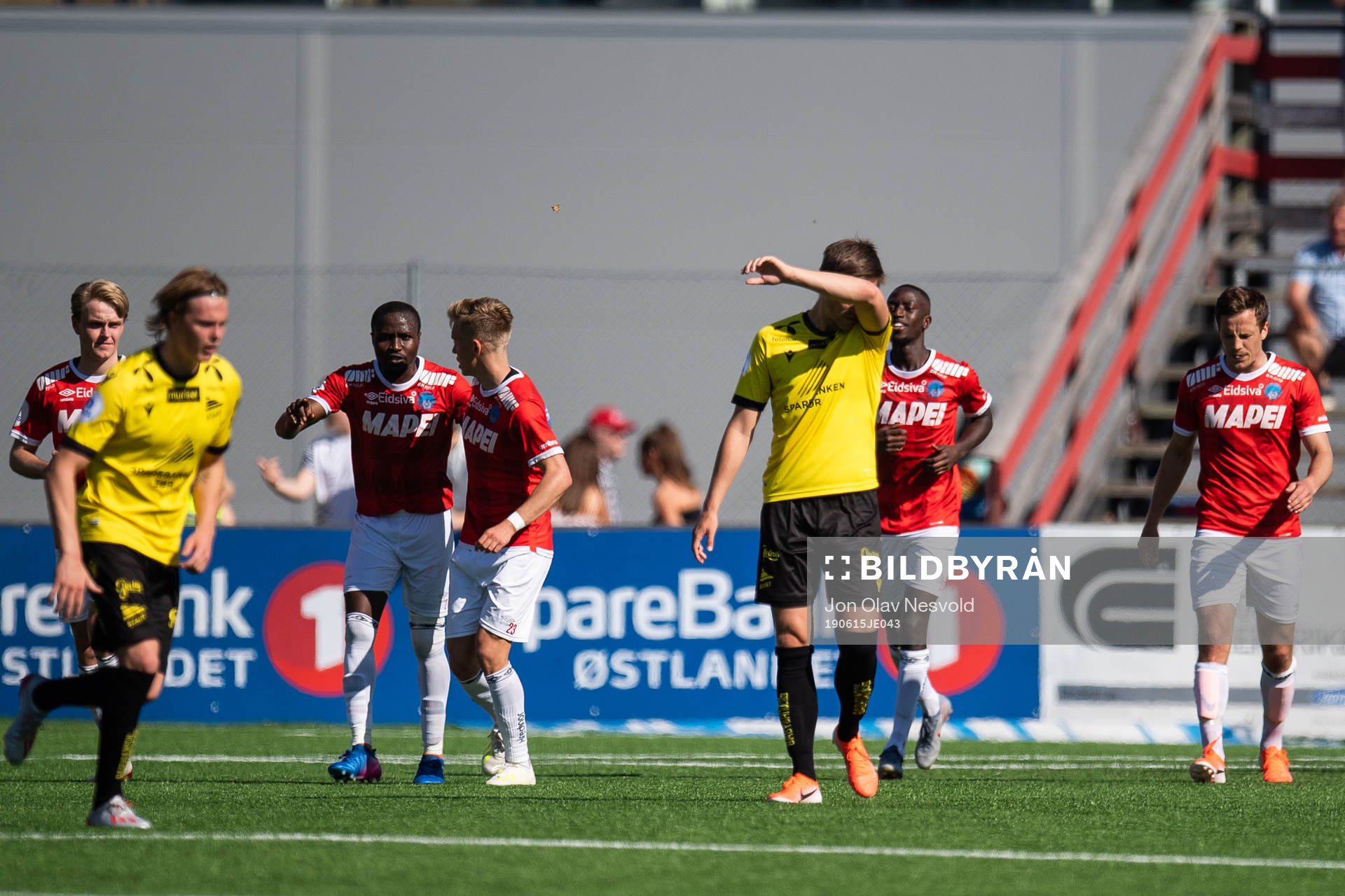 Espen Hammer Berger of Start looks dejected while players