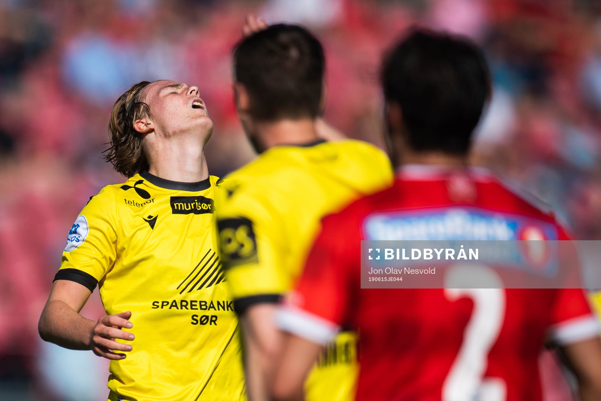 Tobias Christensen of Start looks dejected