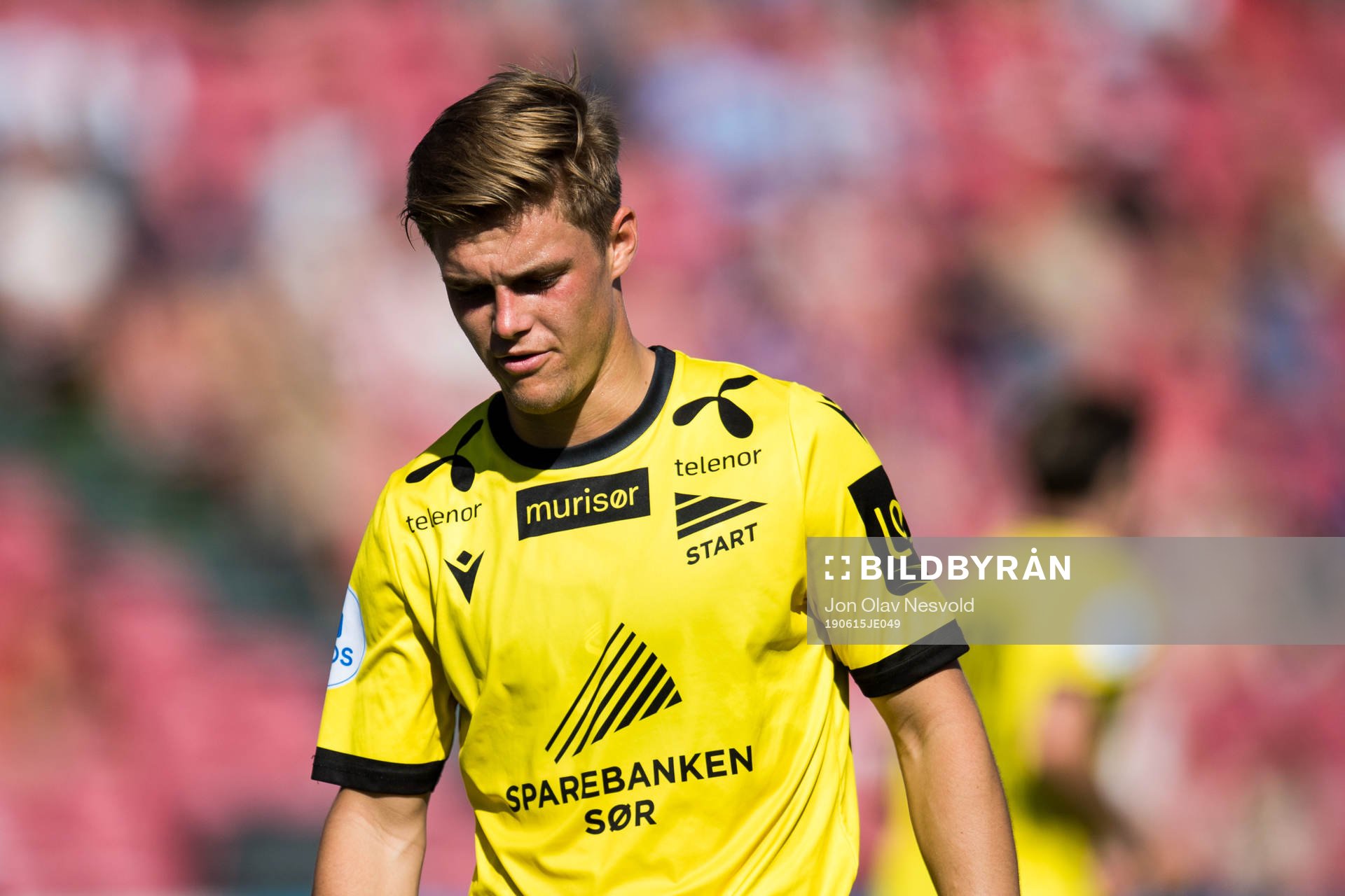 Mathias Idsøe Bringaker of Start looks dejected