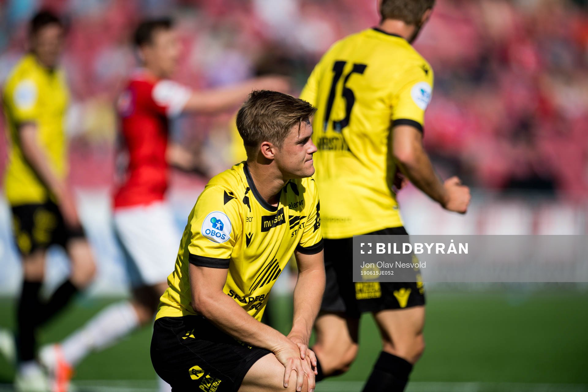 Mathias Idsøe Bringaker of Start looks dejected