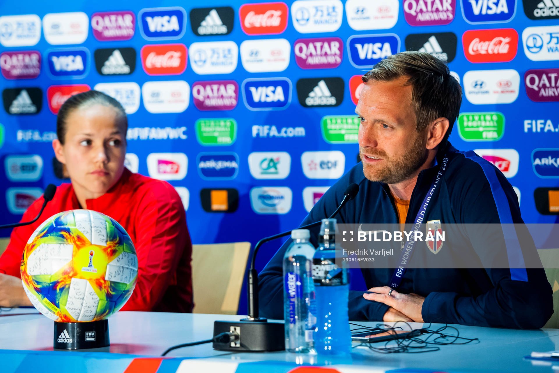 Guro Reiten of Norway and Martin Sjögren, head coach of