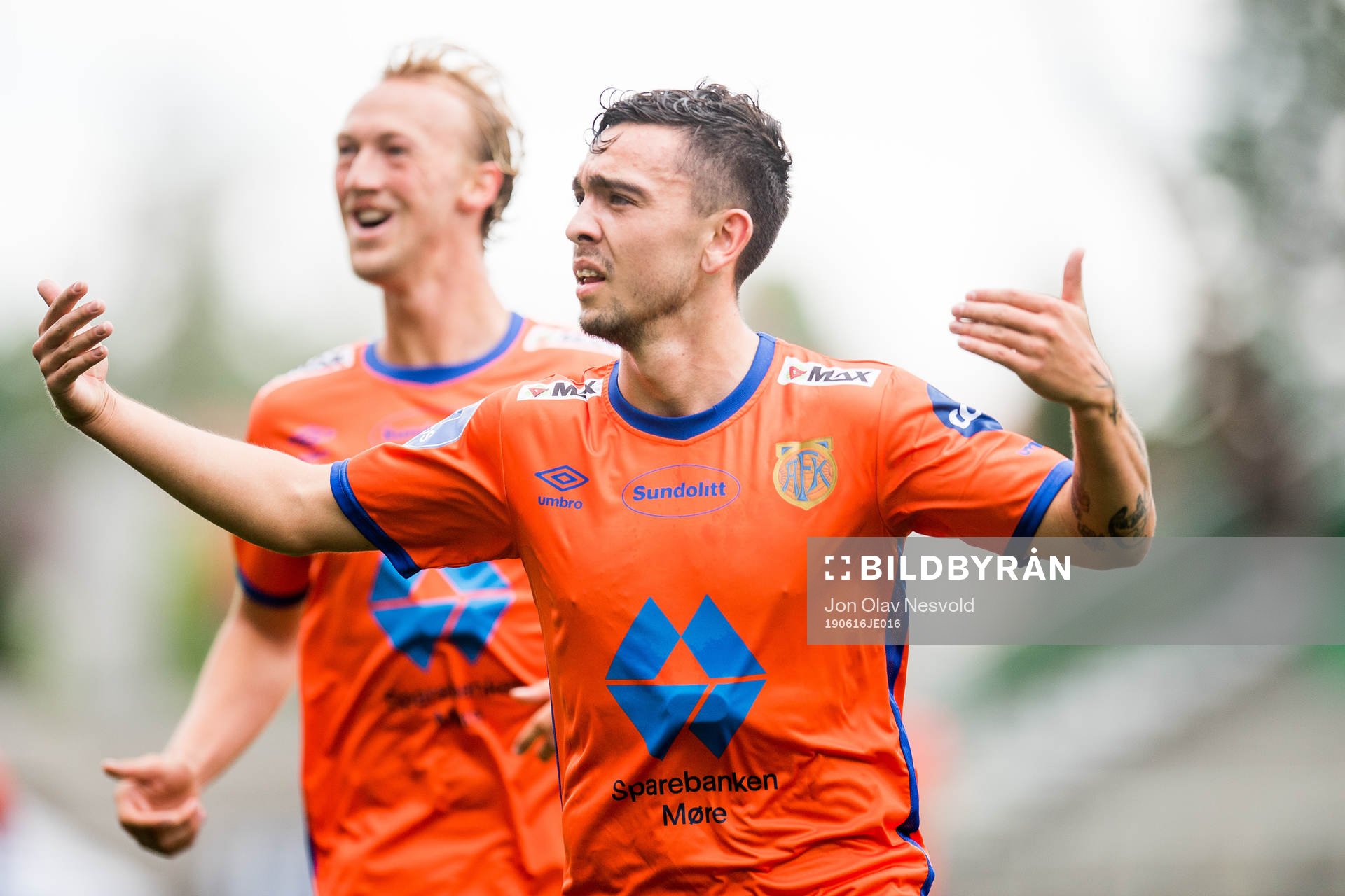 Niklas Castro of Aalesund celebrates