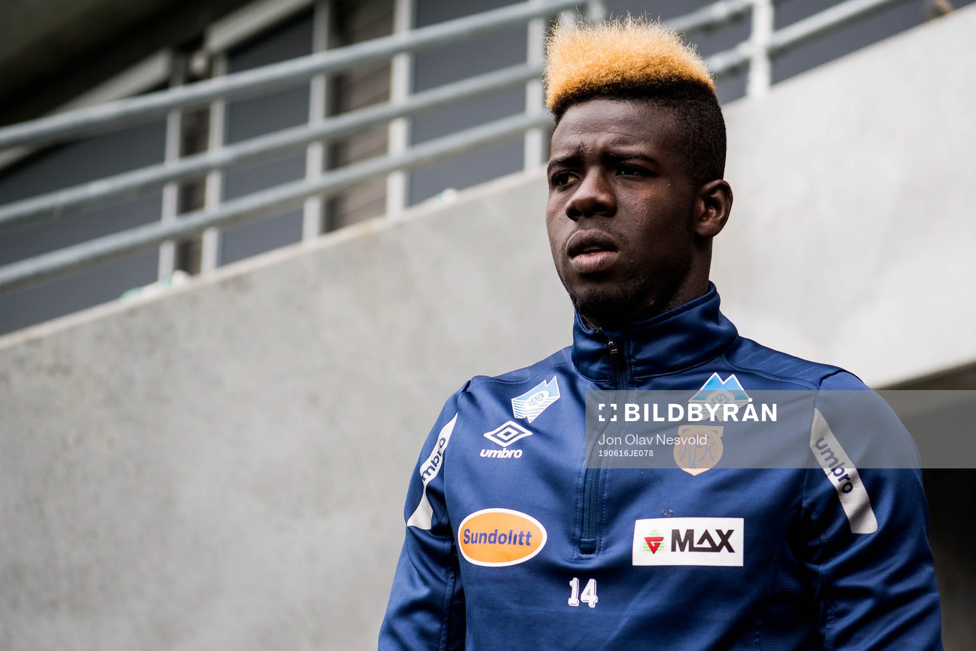 Pape Habib Gueye of Aalesund enters the pitch