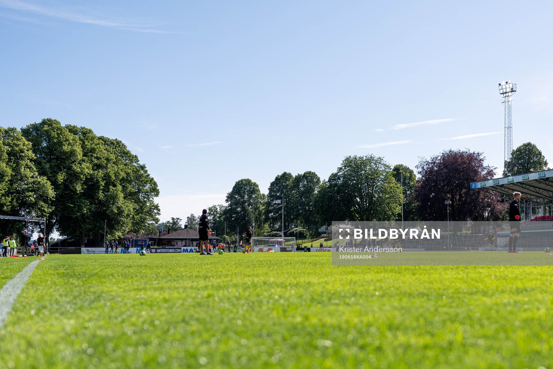 Örjans Vall före fotbollsmatchen i Superettan mellan Halmstad och Mjällby den 16 juni 2019 i Halmstad.