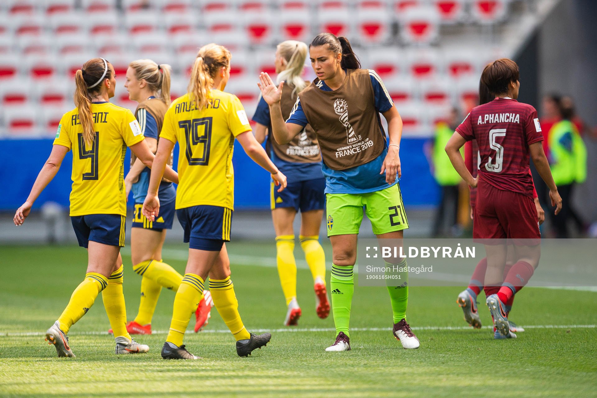 Kosovare Asllani, Anna Anvegård and Mimmi Larsson