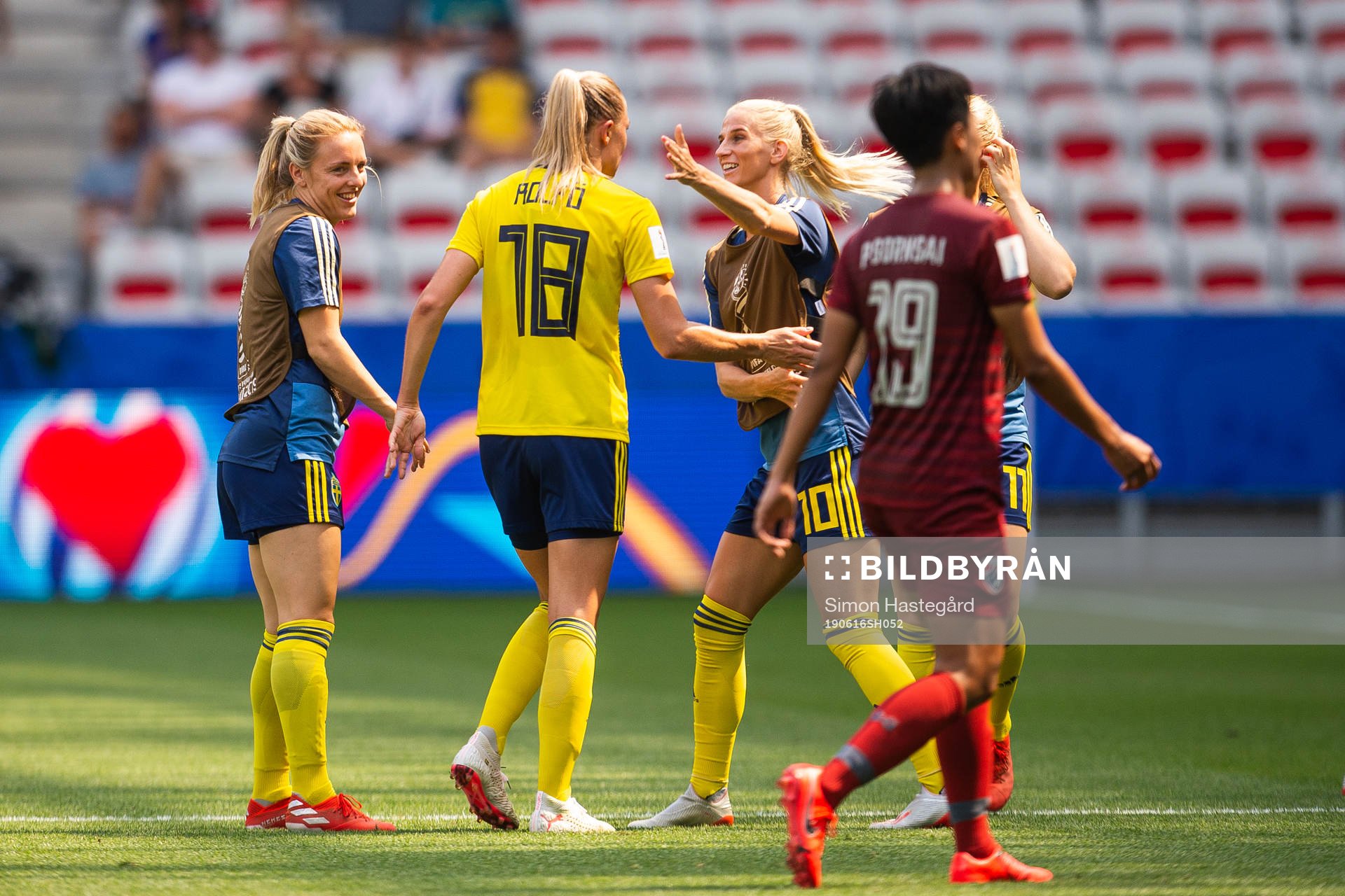 Mimmi Larsson, Fridolina Rolfö and Sofia Jakobsson of
